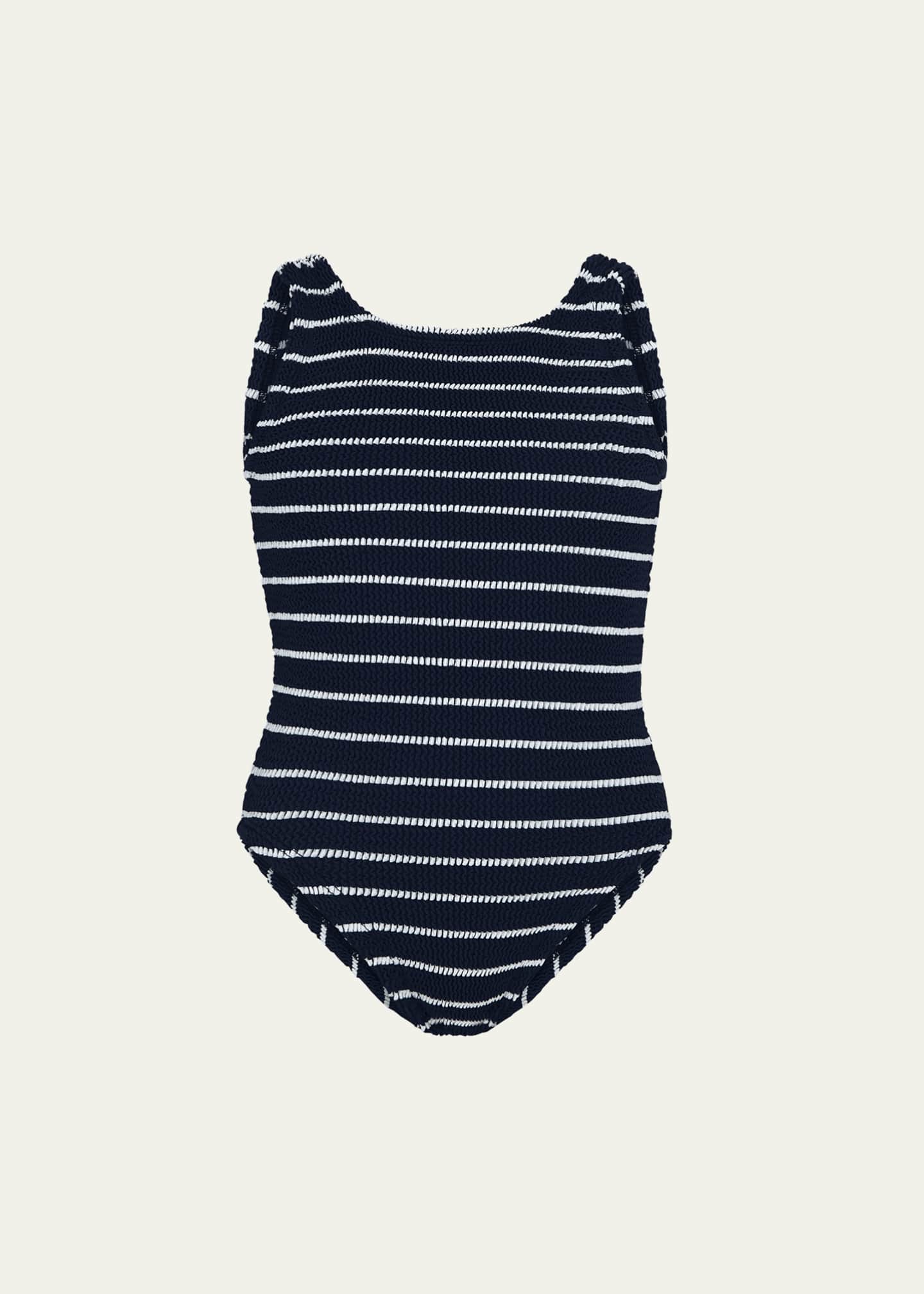 Hunza G Girl's Alva One Piece Swimsuit W/ Bow Image 1 of 2
