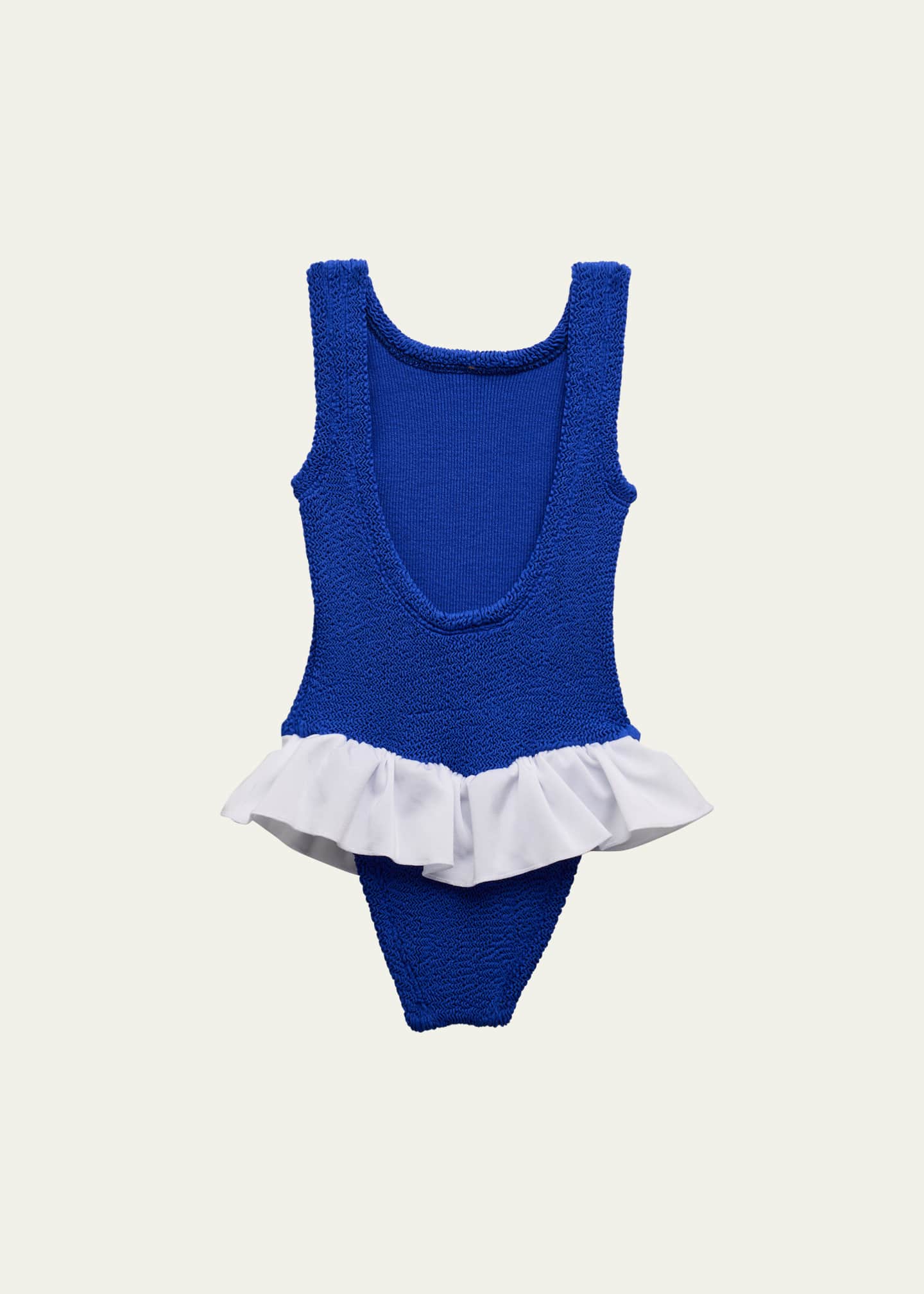 Hunza G Girl's Denise Crinkle One-Piece Swimsuit Image 2 of 3