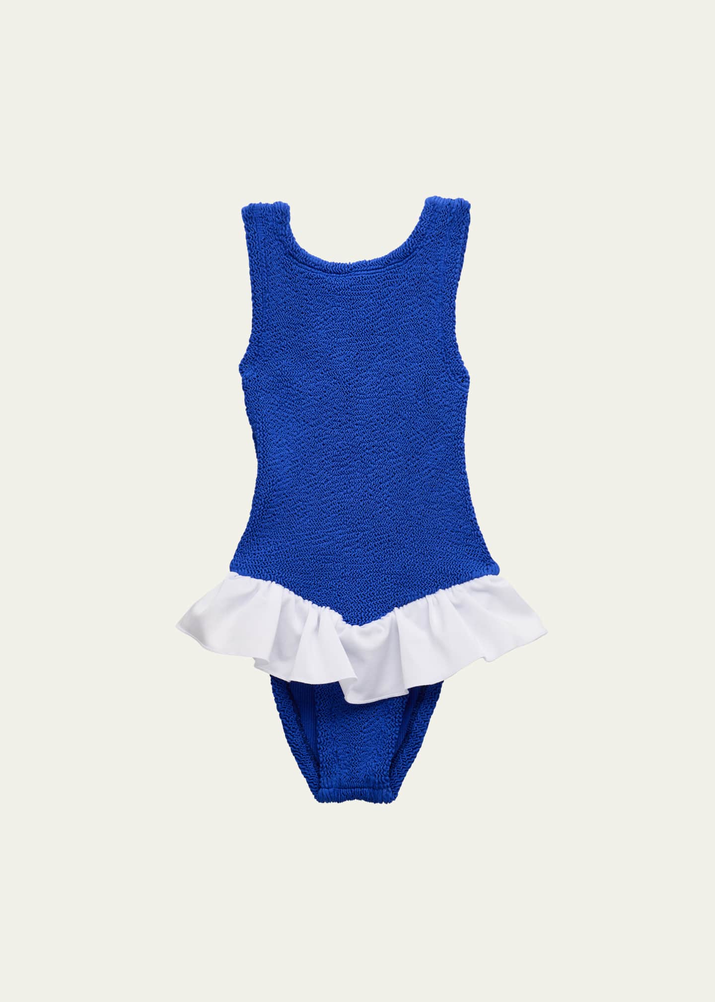 Hunza G Girl's Denise Crinkle One-Piece Swimsuit Image 1 of 3