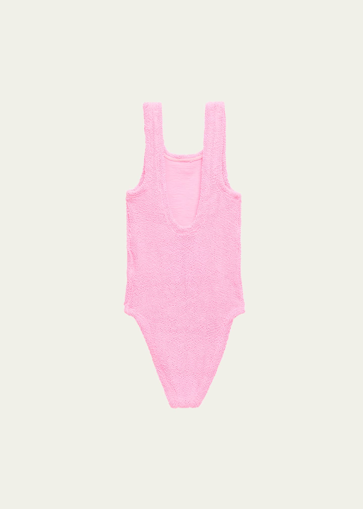 Hunza G Girl's One Size One-Piece Textured Swimsuit Image 2 of 3