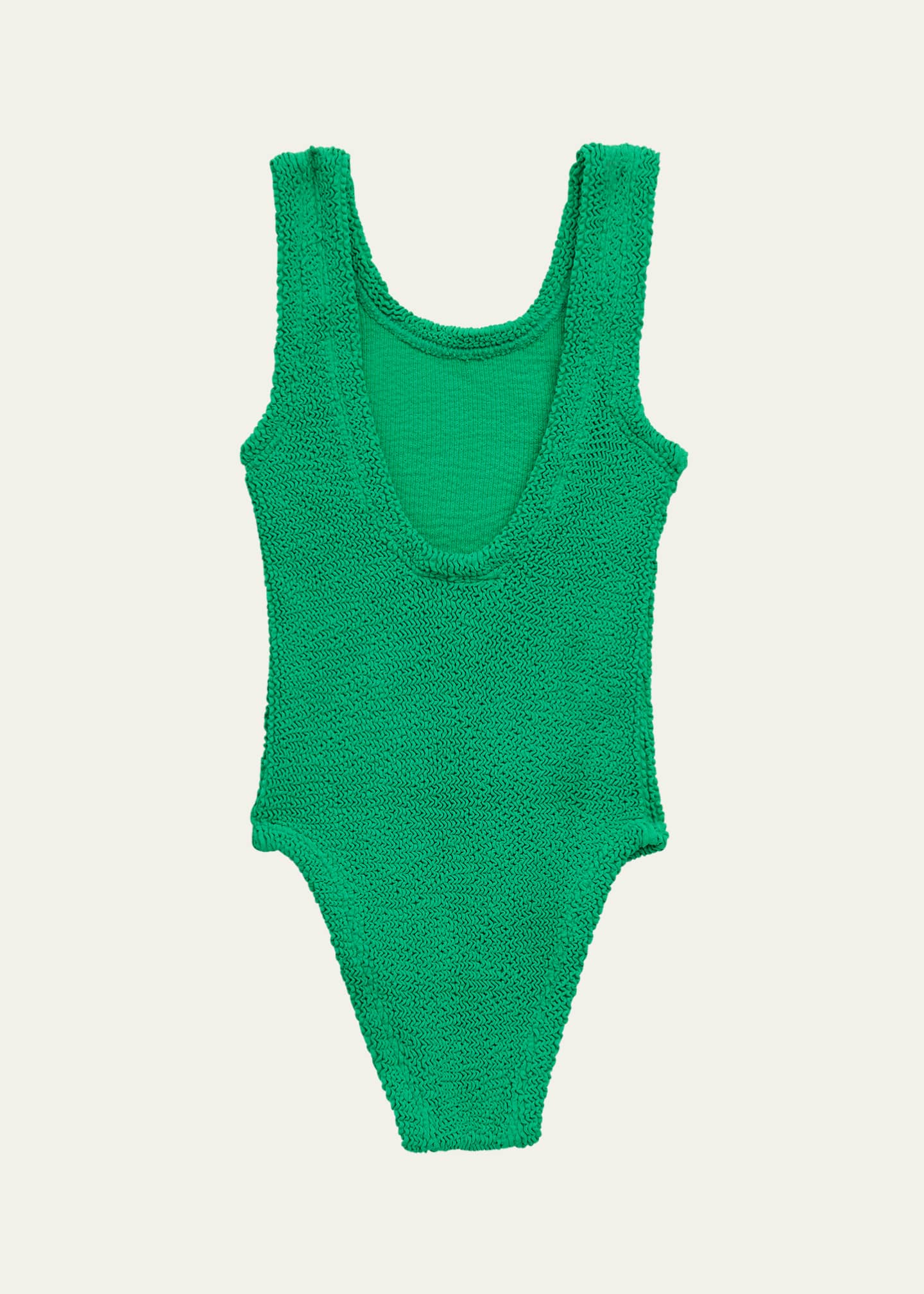 Hunza G Girl's Textured One-Piece Swimsuit, OS Image 2 of 3