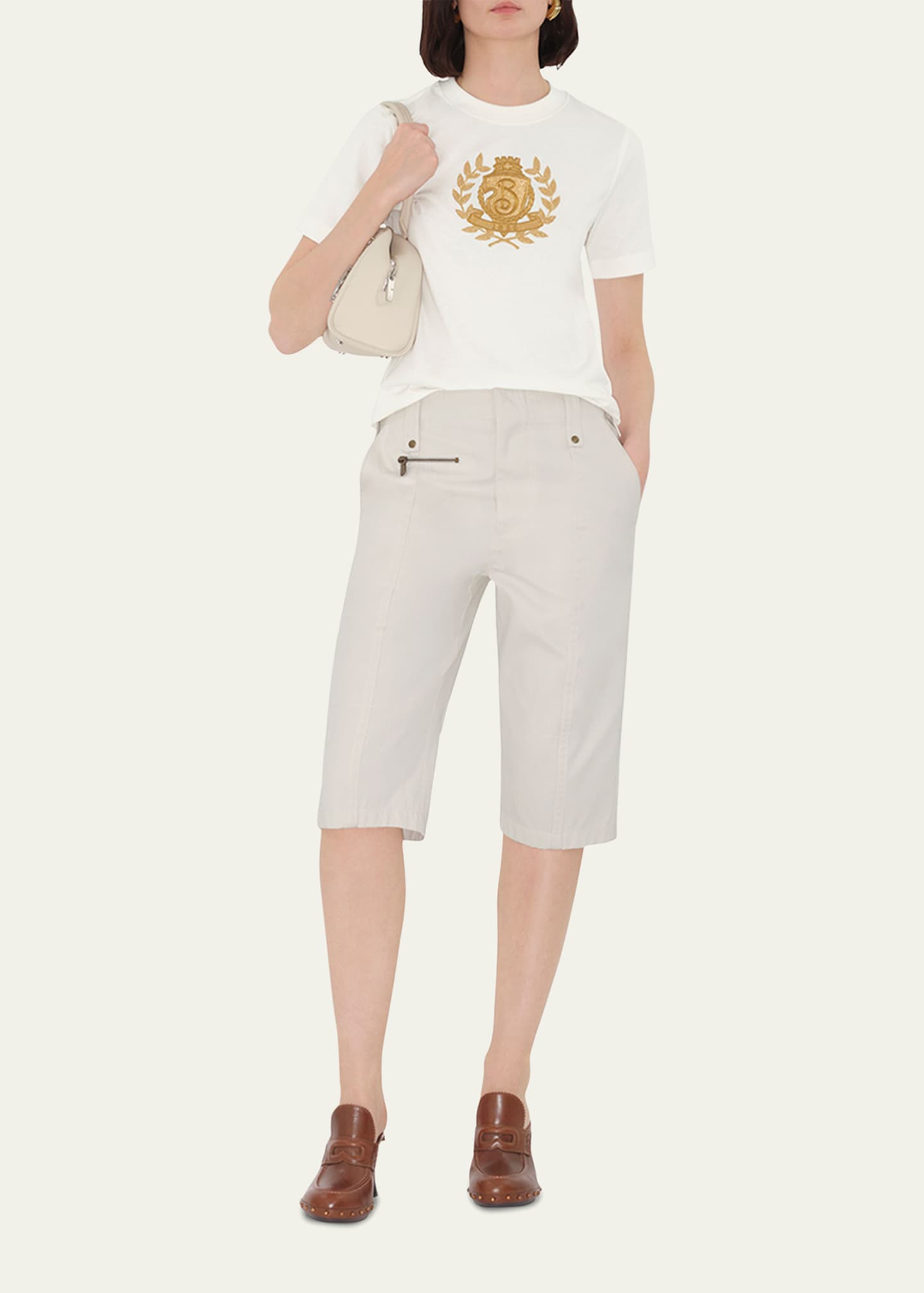 BURBERRY バーバリー B クレスト 半袖 Tシャツ Bクレスト コットン Tシャツ (ブラック) - メンズ | Burberry