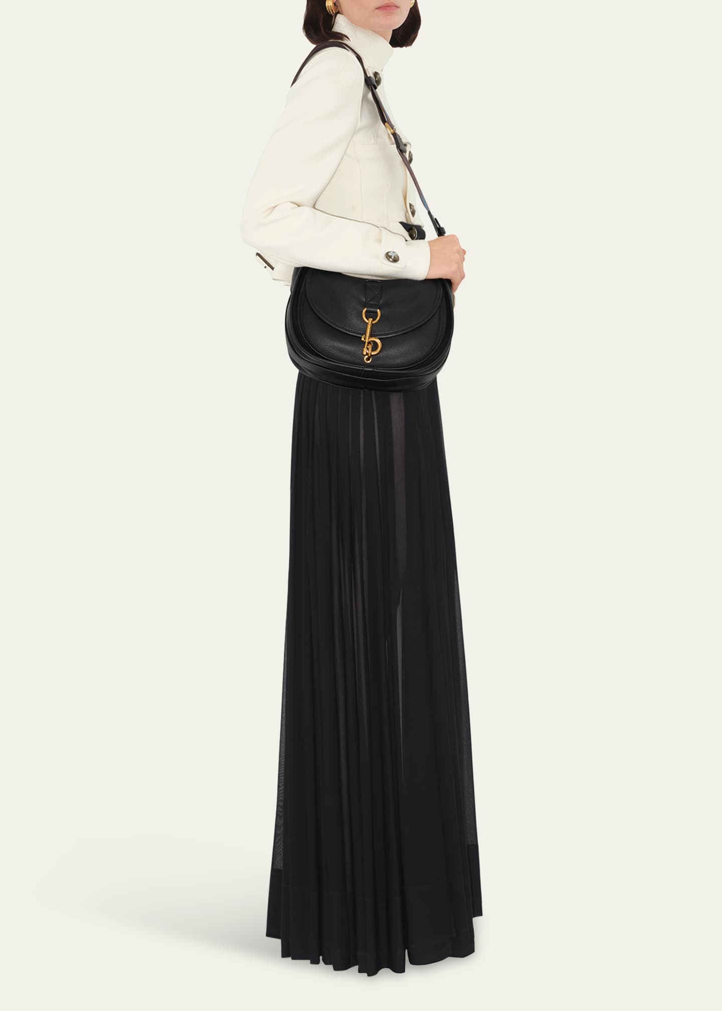 Burberry Bar Pleated Maxi Skirt With Belt Image 4 of 4