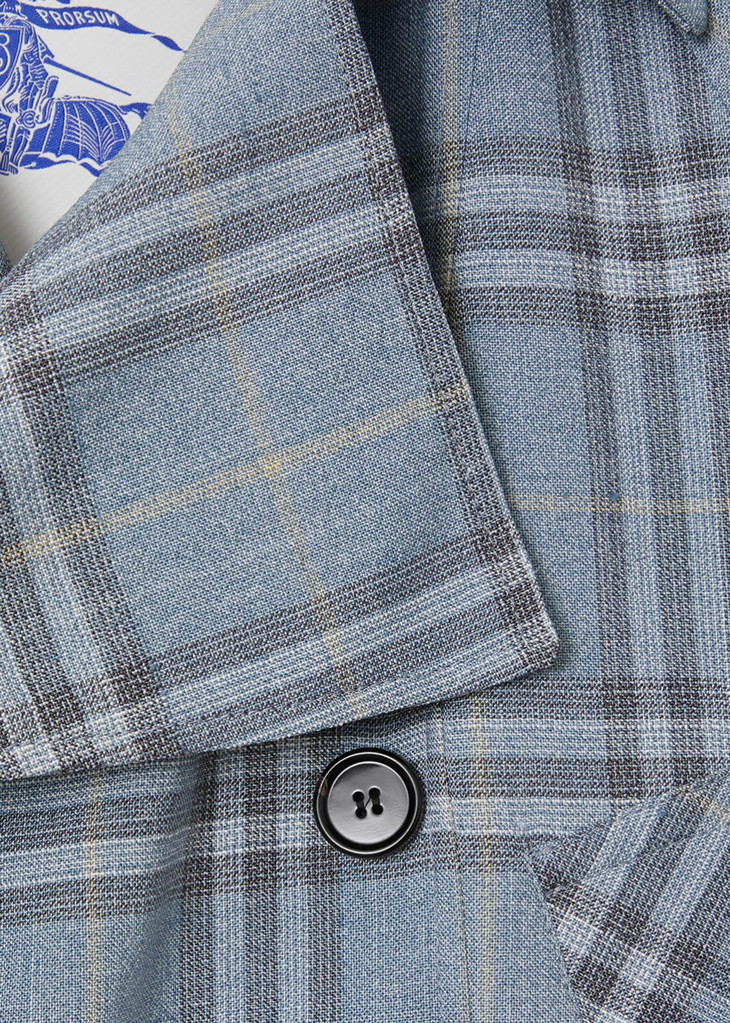 Burberry Check Double-Breasted Short Trench Jacket Image 5 of 5