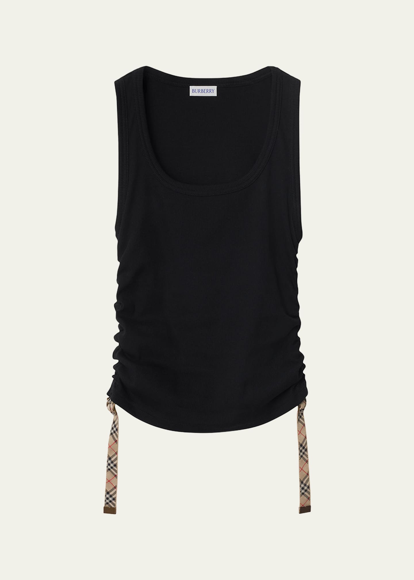 送料無料 内祝い Burberry Goodman Bergdorf - Top Tank Rib Sides Ruched トップス