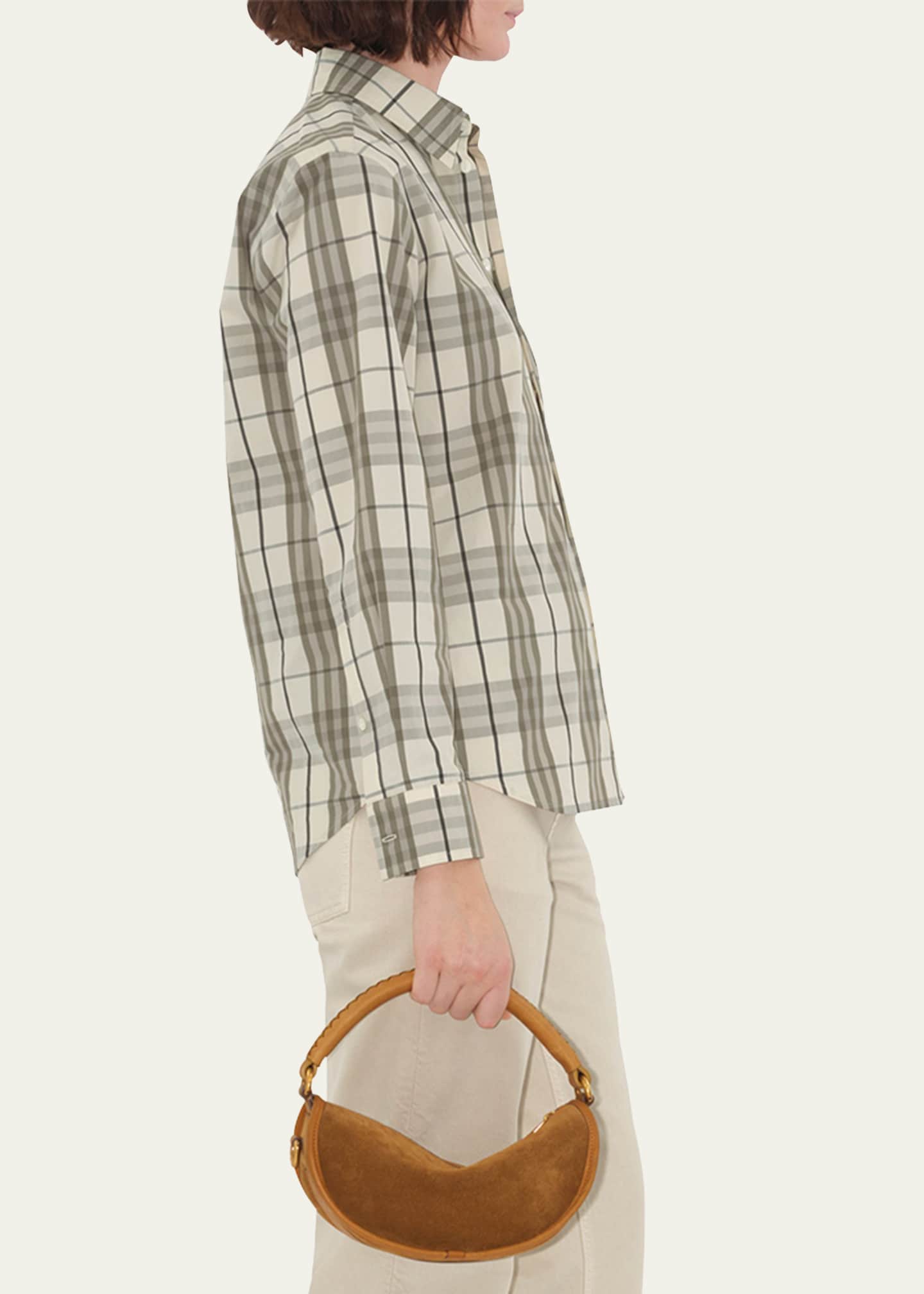 Burberry Check Cotton Button-Down Shirt Image 4 of 5