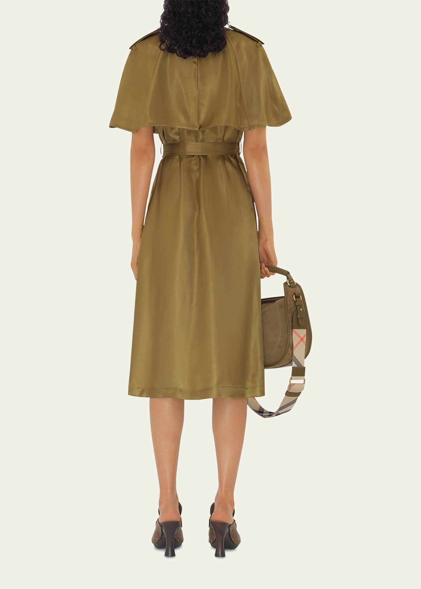 【送料&関税込】Burberry Viscose Dress Burberry Monogram Motif Viscose Belted Dress | REVERSIBLE