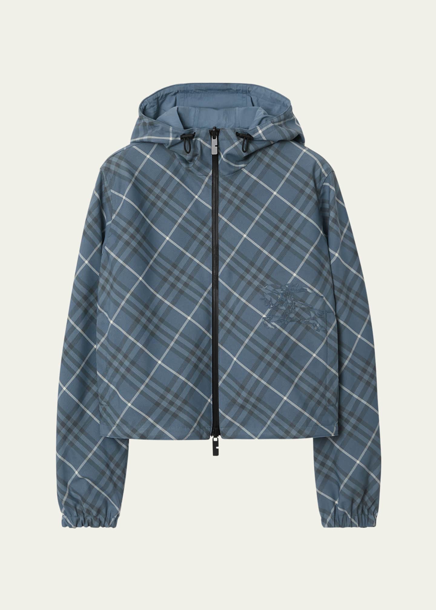 Burberry Check Hooded Zip Jacket Image 1 of 4