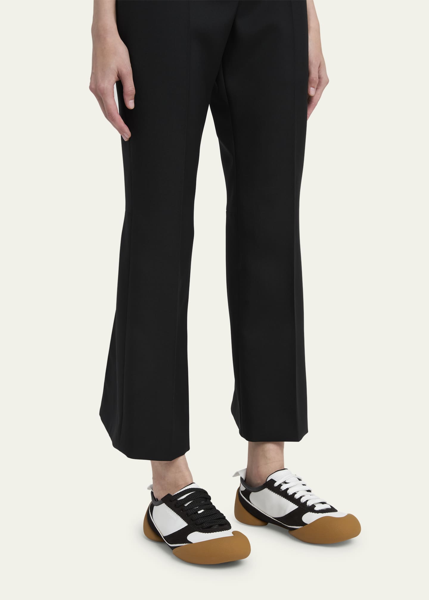 McQueen Flexion Colorblock Leather and Rubber Sneakers Image 2 of 6