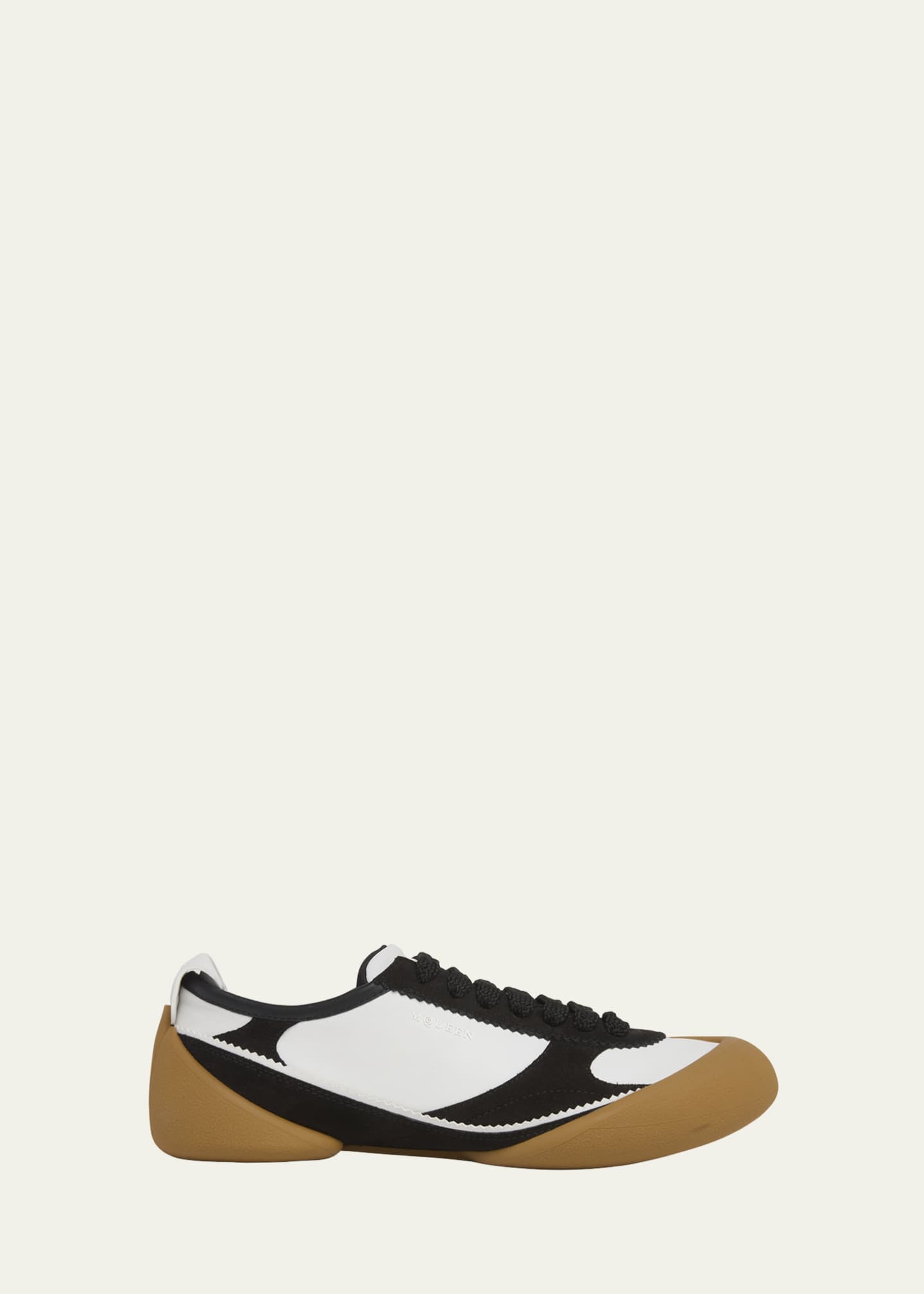 McQueen Flexion Colorblock Leather and Rubber Sneakers Image 1 of 6