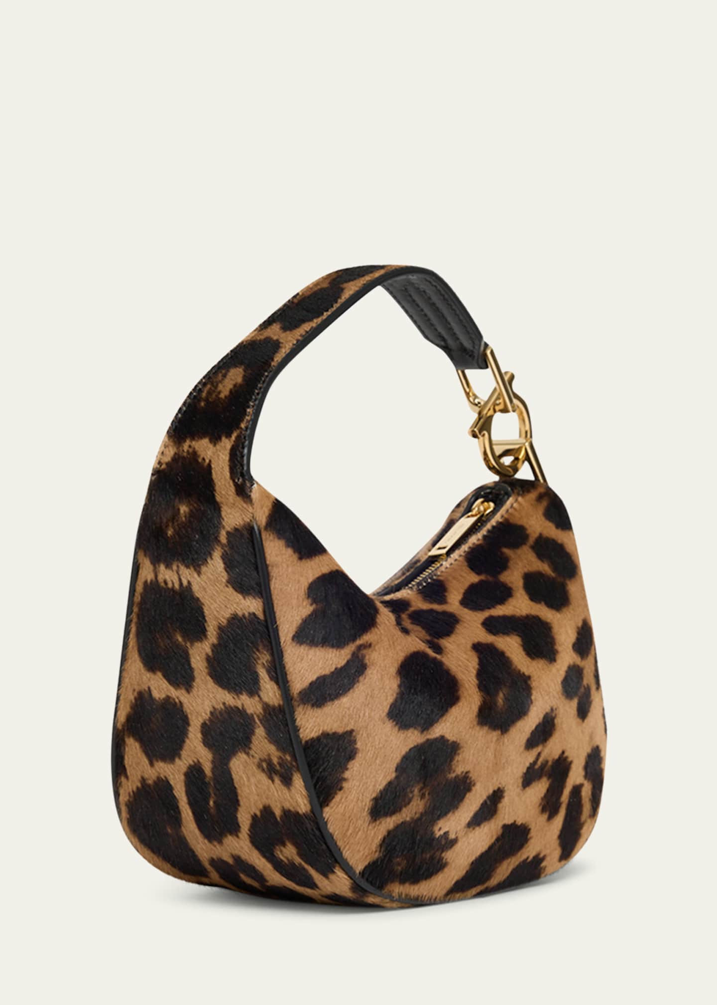 Ferragamo Smile Leopard Calf Hair Top-Handle Bag Image 2 of 4