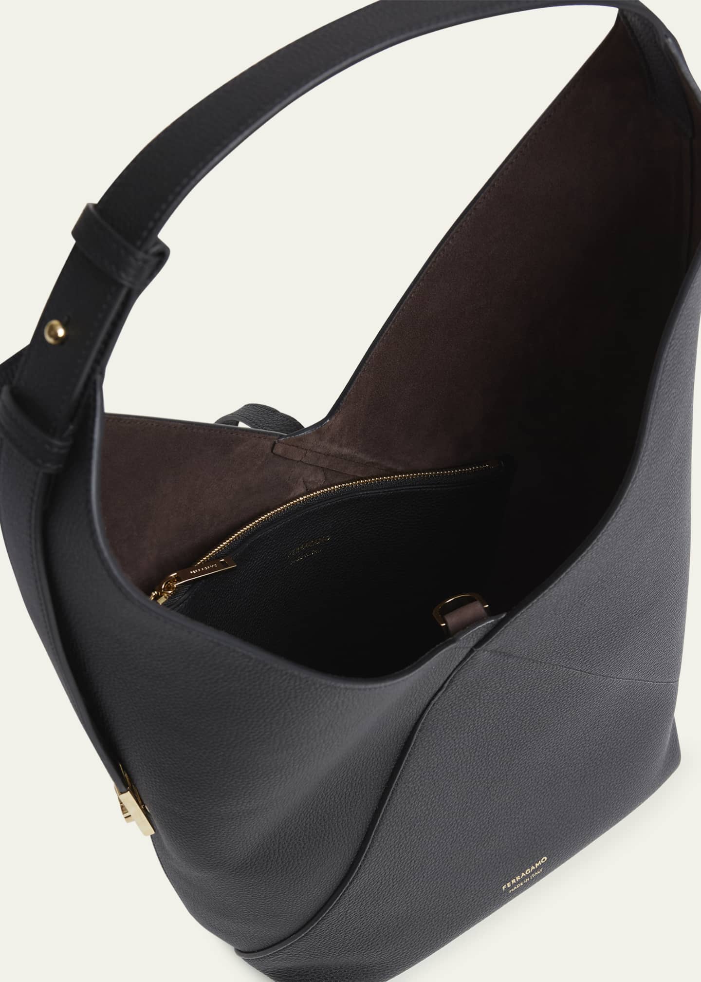 Ferragamo Origami Leather Hobo Bag Image 3 of 4