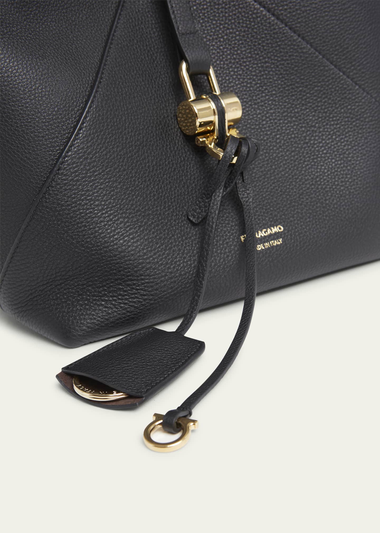 Ferragamo Origami Leather Hobo Bag Image 4 of 4
