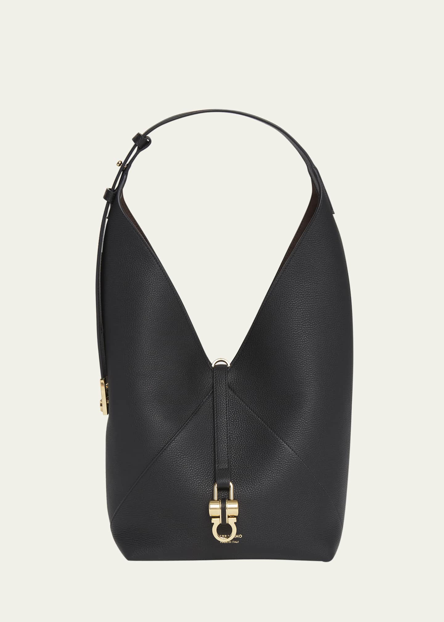 Ferragamo Origami Leather Hobo Bag Image 1 of 4
