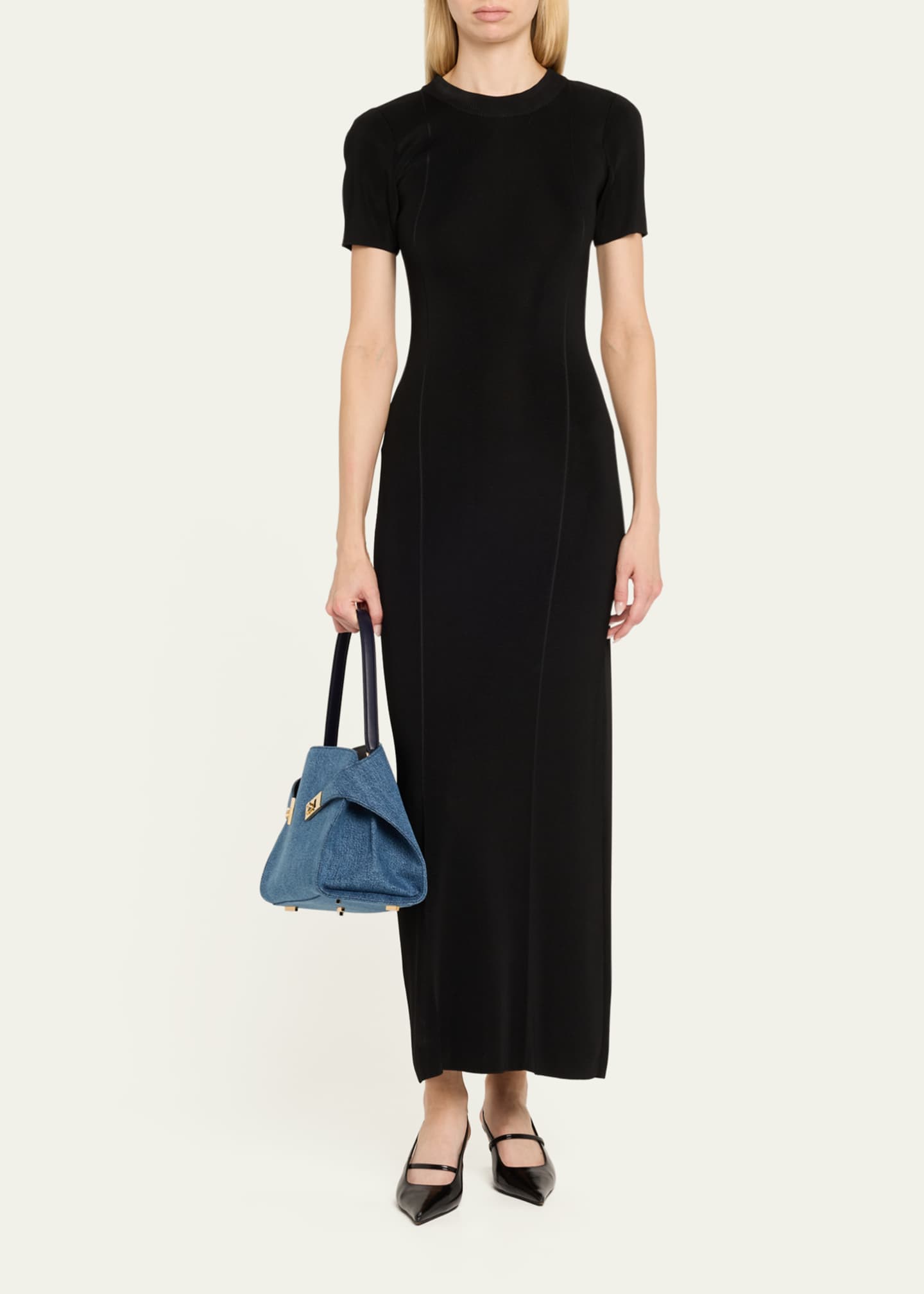 ferragamo denim dress Ferragamo Strapless denim midi dress Salvatore Ferragamo