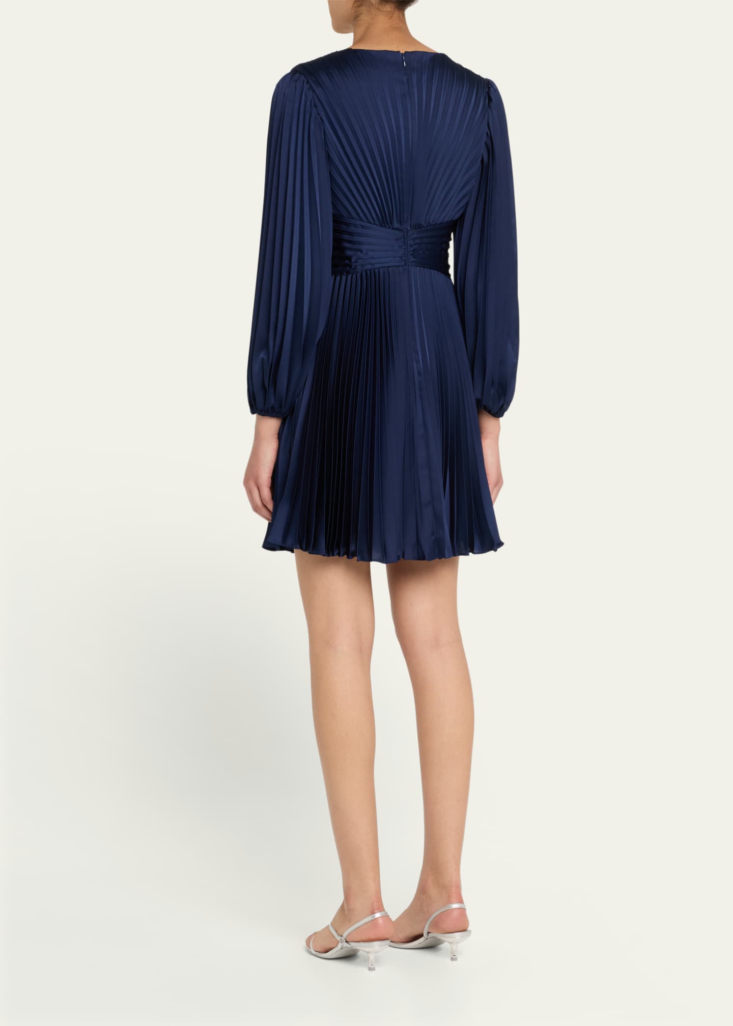 Milly Julia Cutout Pleated A-Line Mini Dress Image 3 of 5