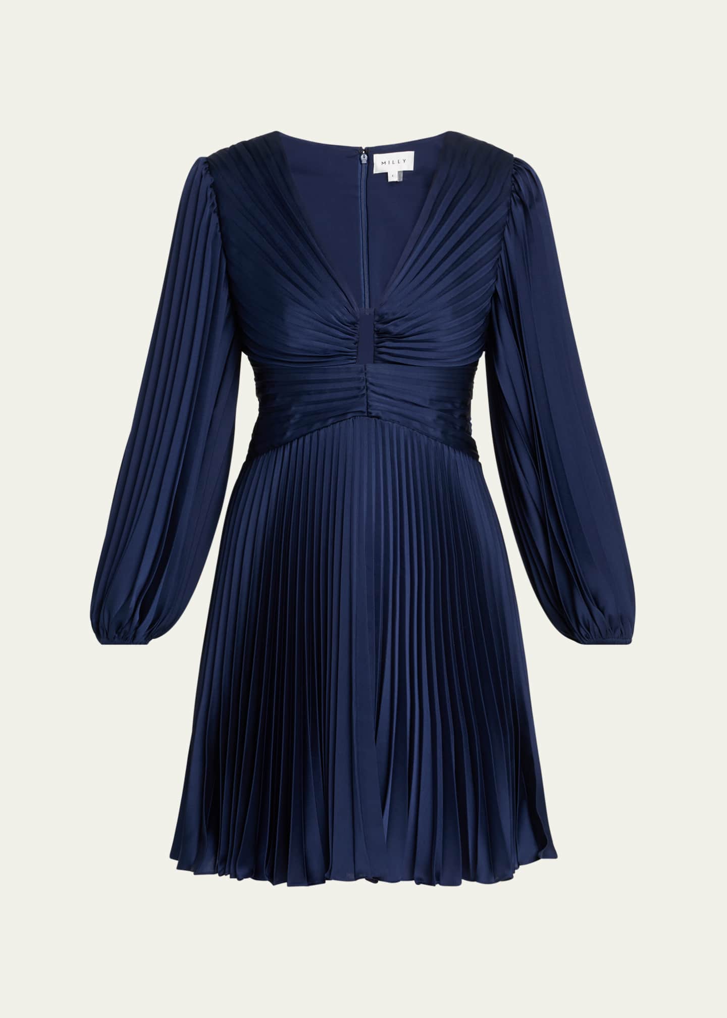 Milly Julia Cutout Pleated A-Line Mini Dress Image 1 of 5