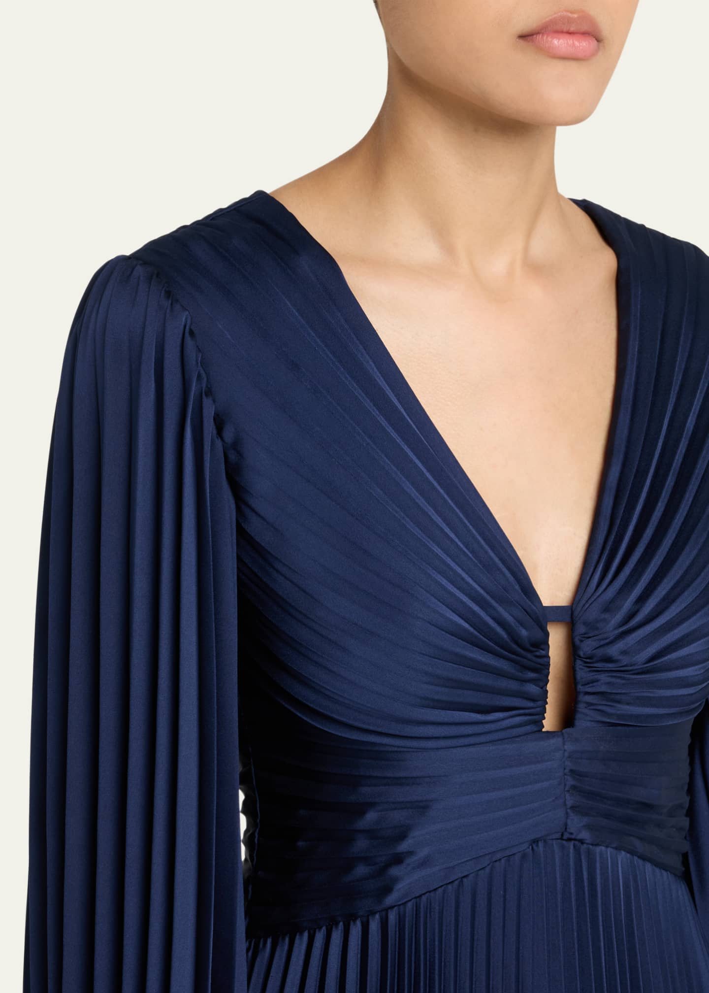Milly Julia Cutout Pleated A-Line Mini Dress Image 5 of 5