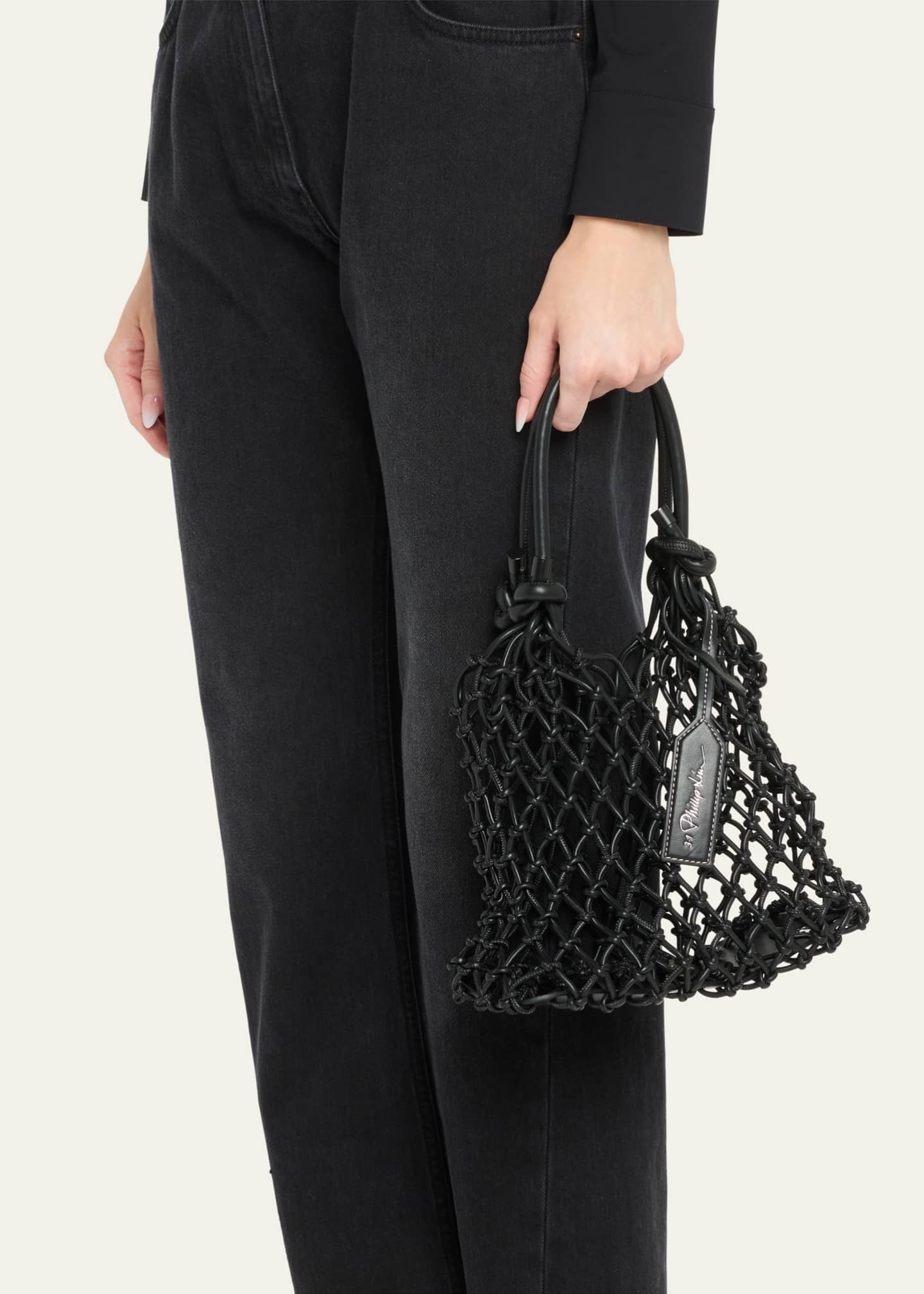 3.1 Phillip Lim Mini Macrame Sac Top-Handle Bag Image 2 of 6