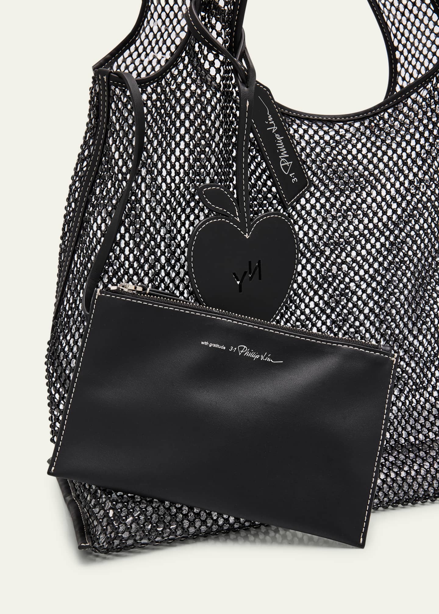 3.1 Phillip Lim Embellished Mesh Market Tote Bag Image 6 of 6