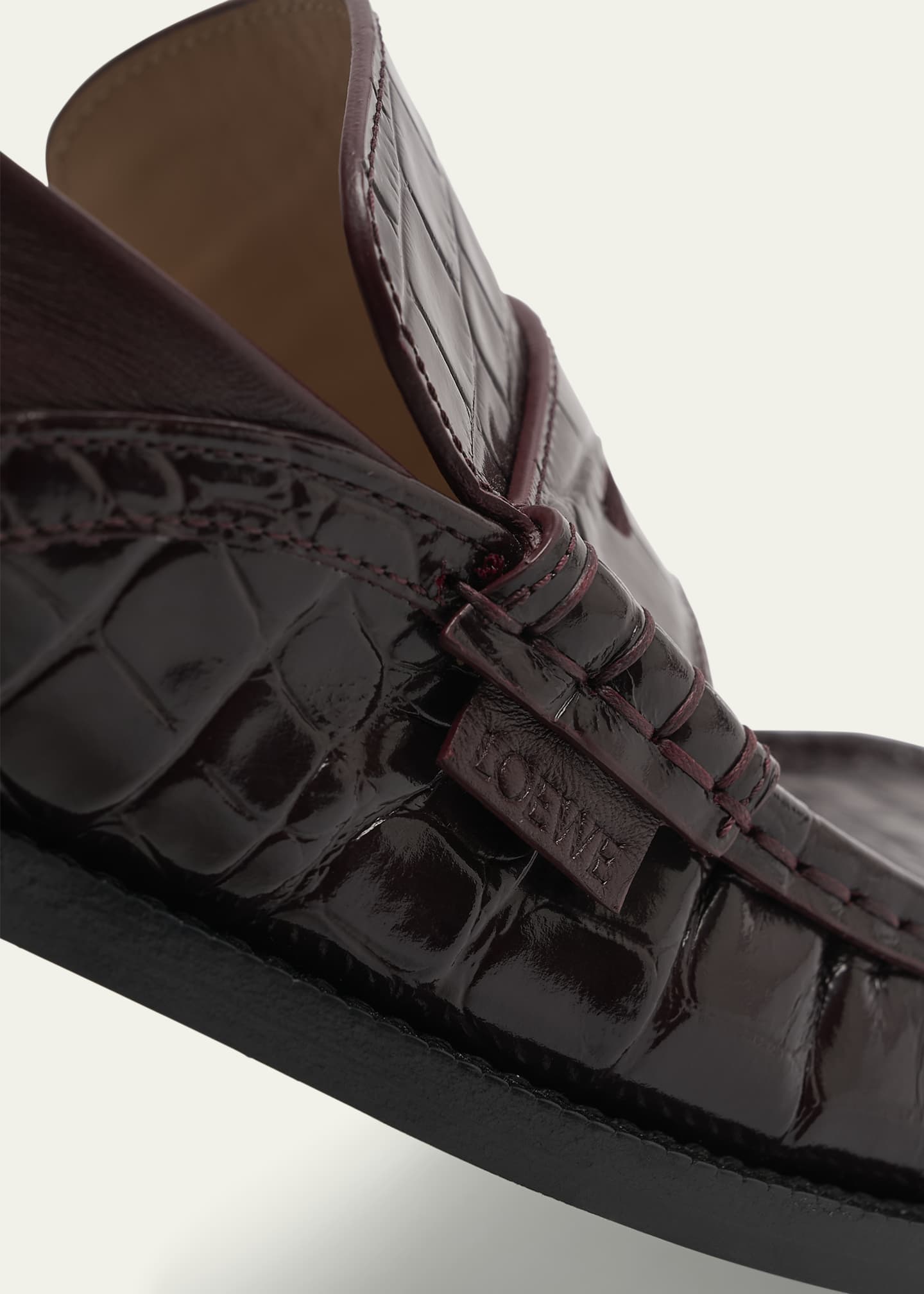Loewe Campo Croco Fold Penny Loafers Image 5 of 6