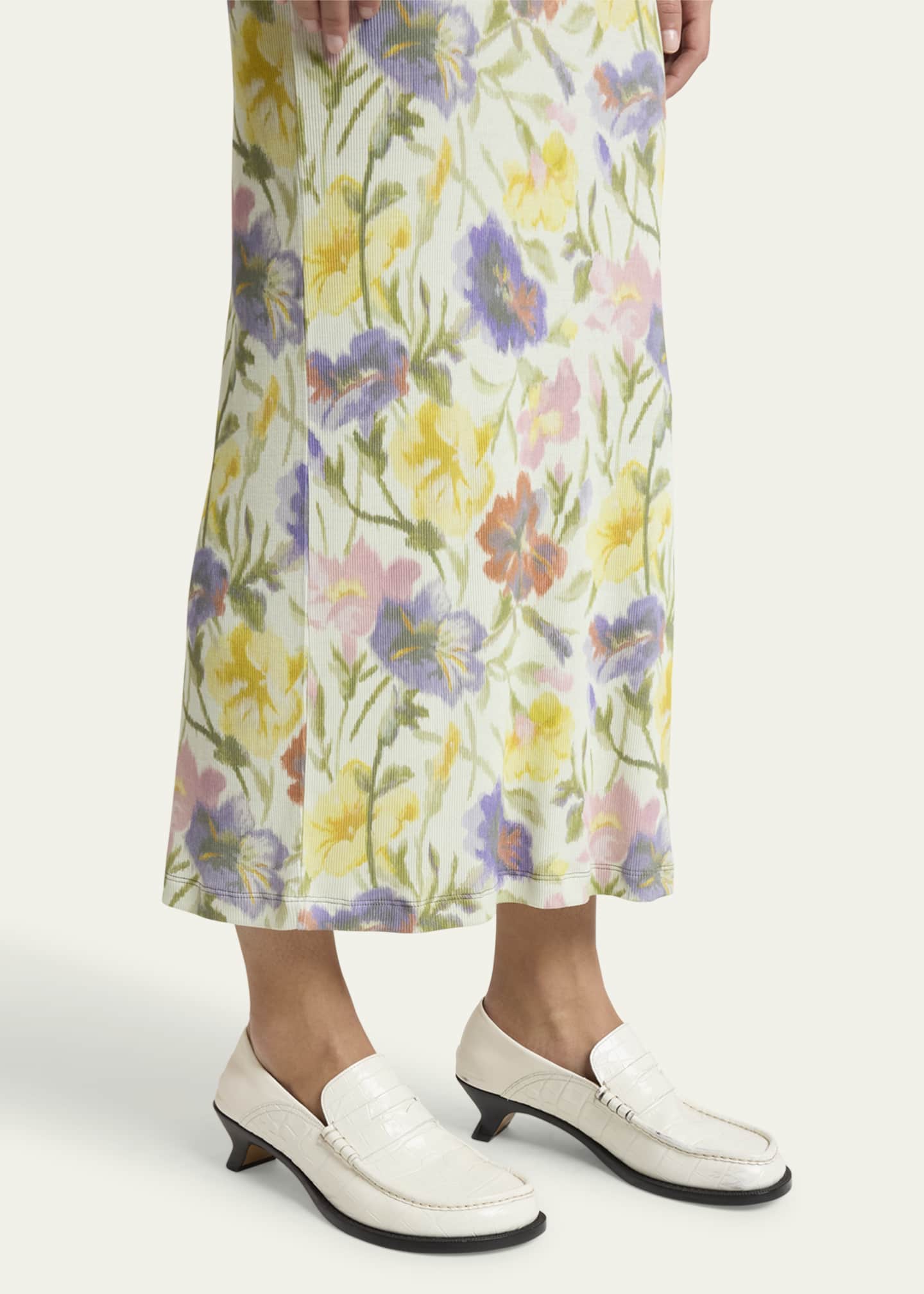 Loewe Campo Croco Fold Penny Loafers Image 2 of 6