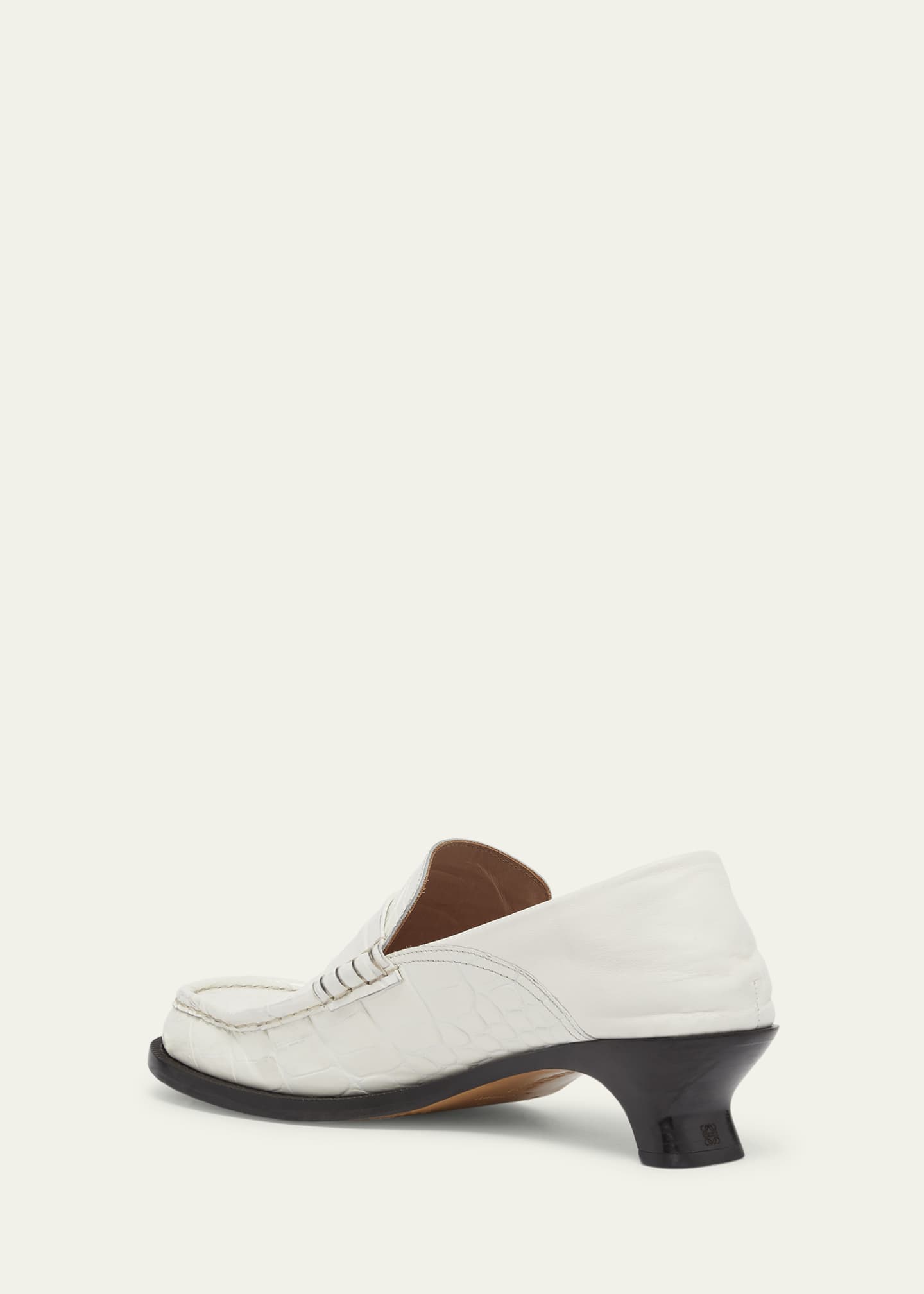 Loewe Campo Croco Fold Penny Loafers Image 4 of 6