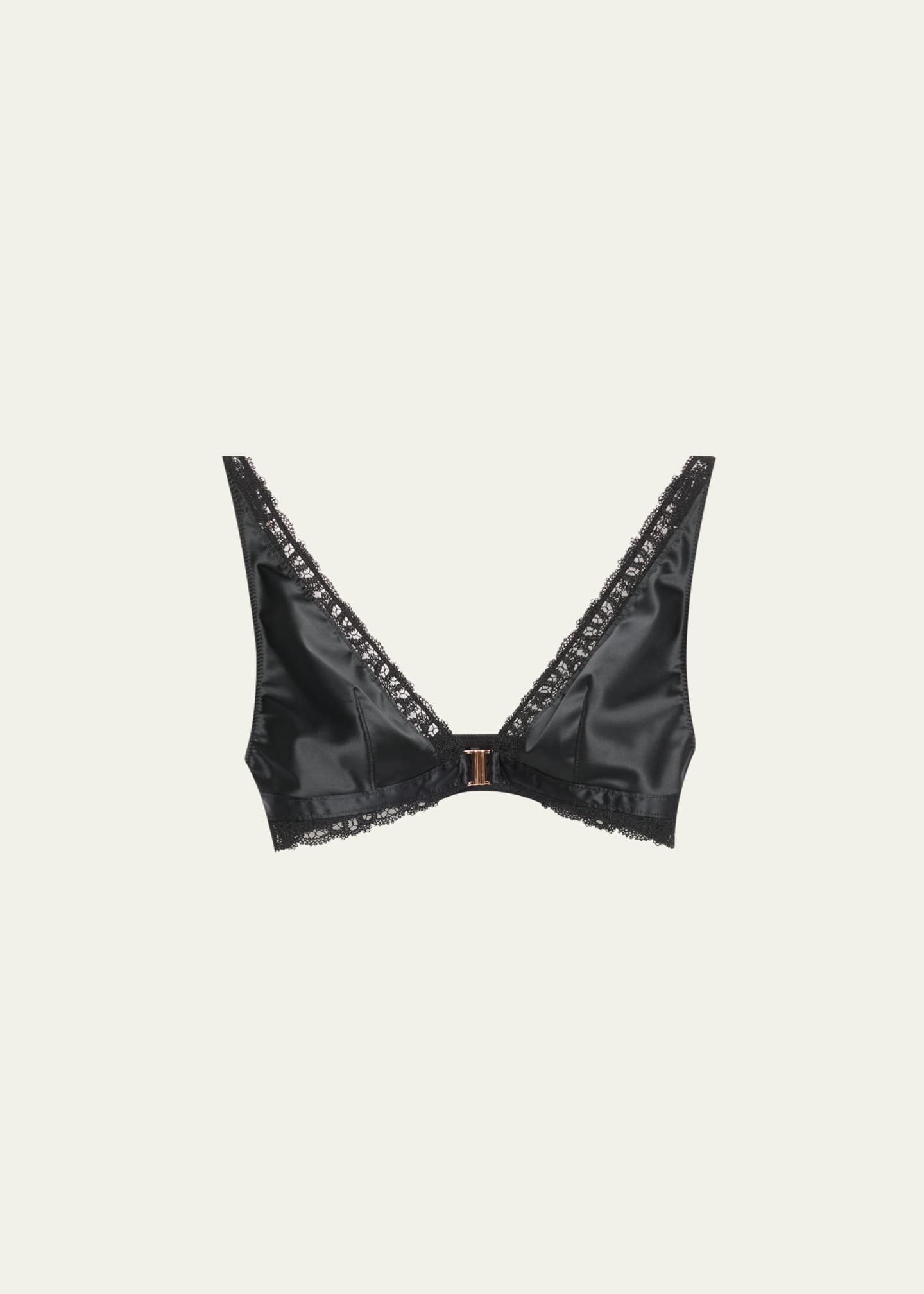 Simone Perele Symphonie Embroidered-Trim Satin Bralette Image 1 of 4