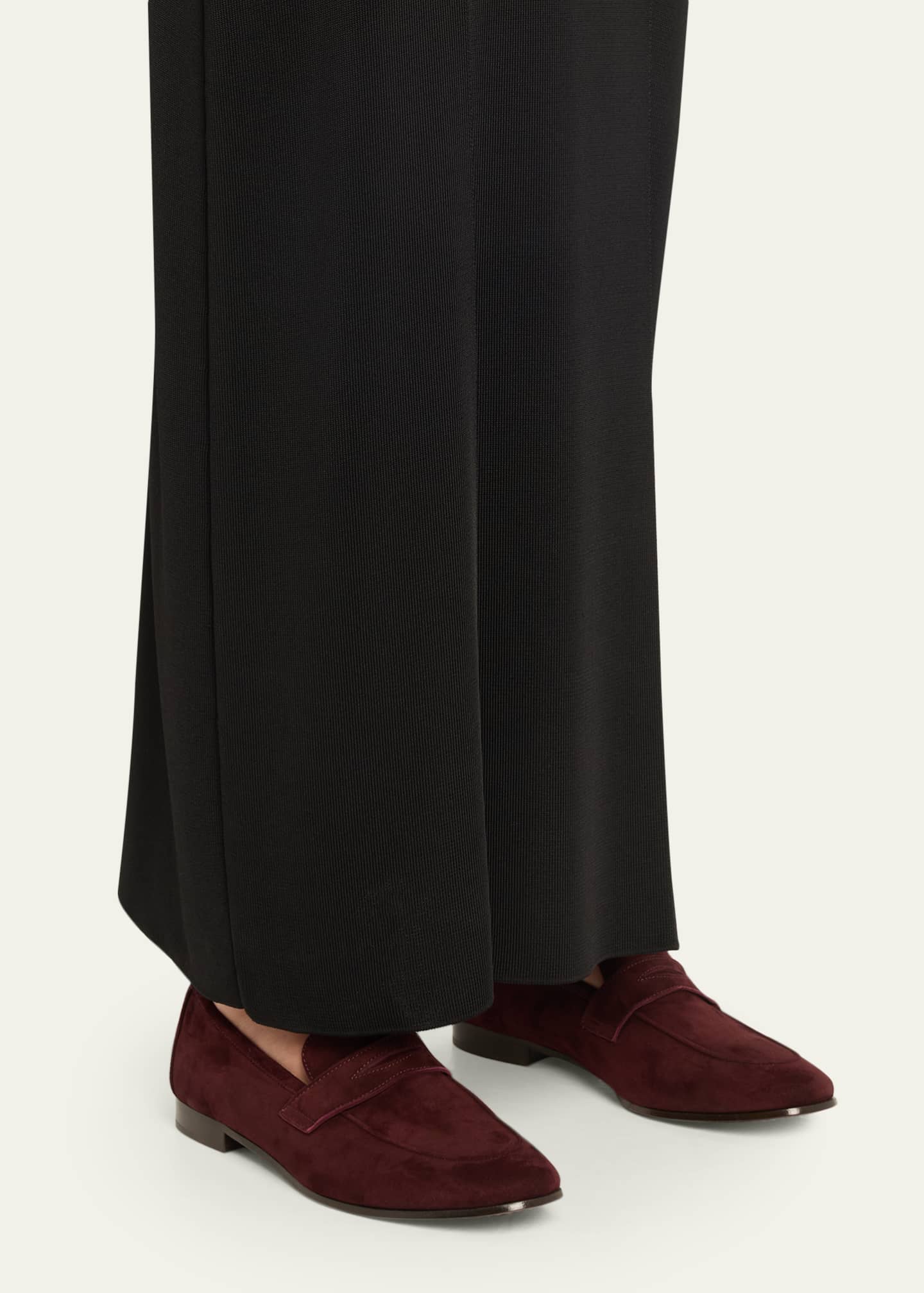 Bougeotte Suede Flaneur Penny Loafers Image 2 of 6
