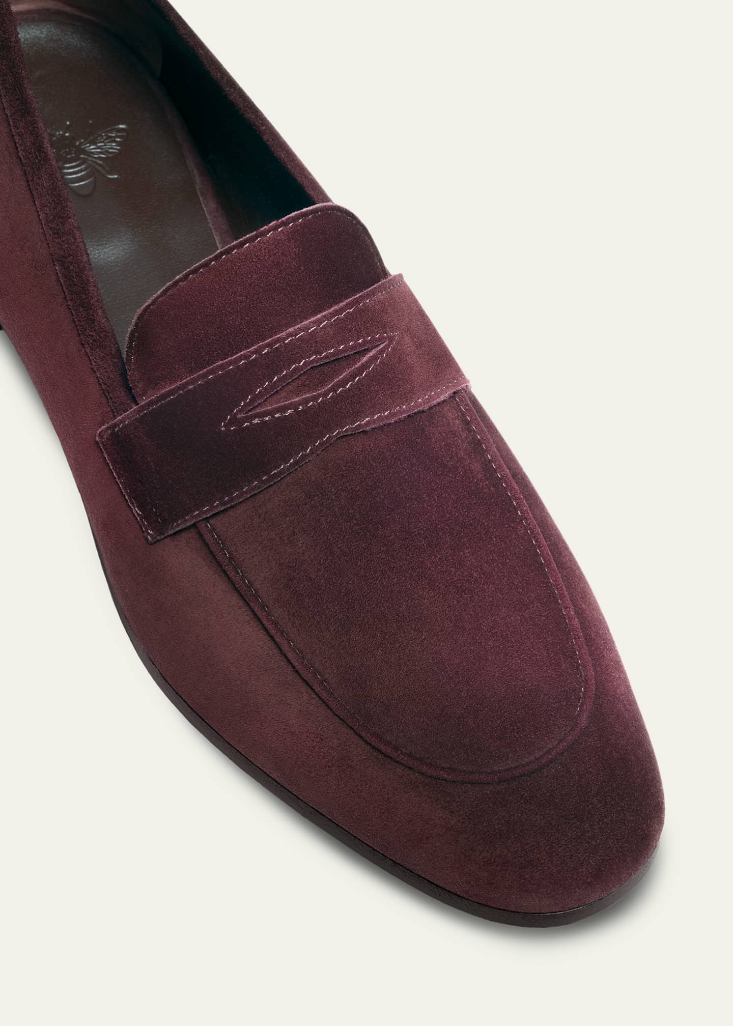 Bougeotte Suede Flaneur Penny Loafers Image 5 of 6