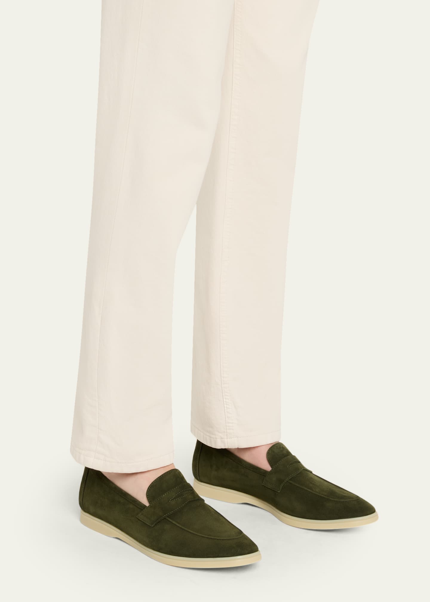 Bougeotte Loisir Gomme Suede Penny Loafers Image 2 of 6