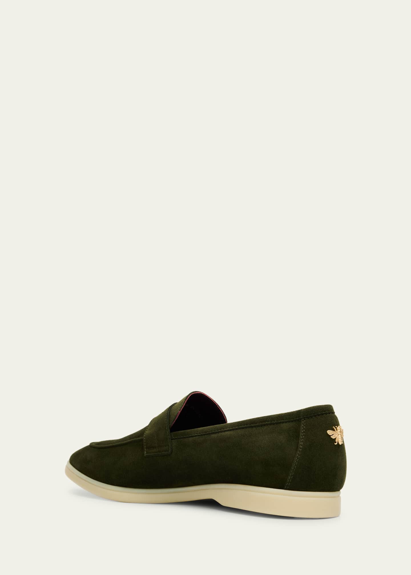 Bougeotte Loisir Gomme Suede Penny Loafers Image 4 of 6