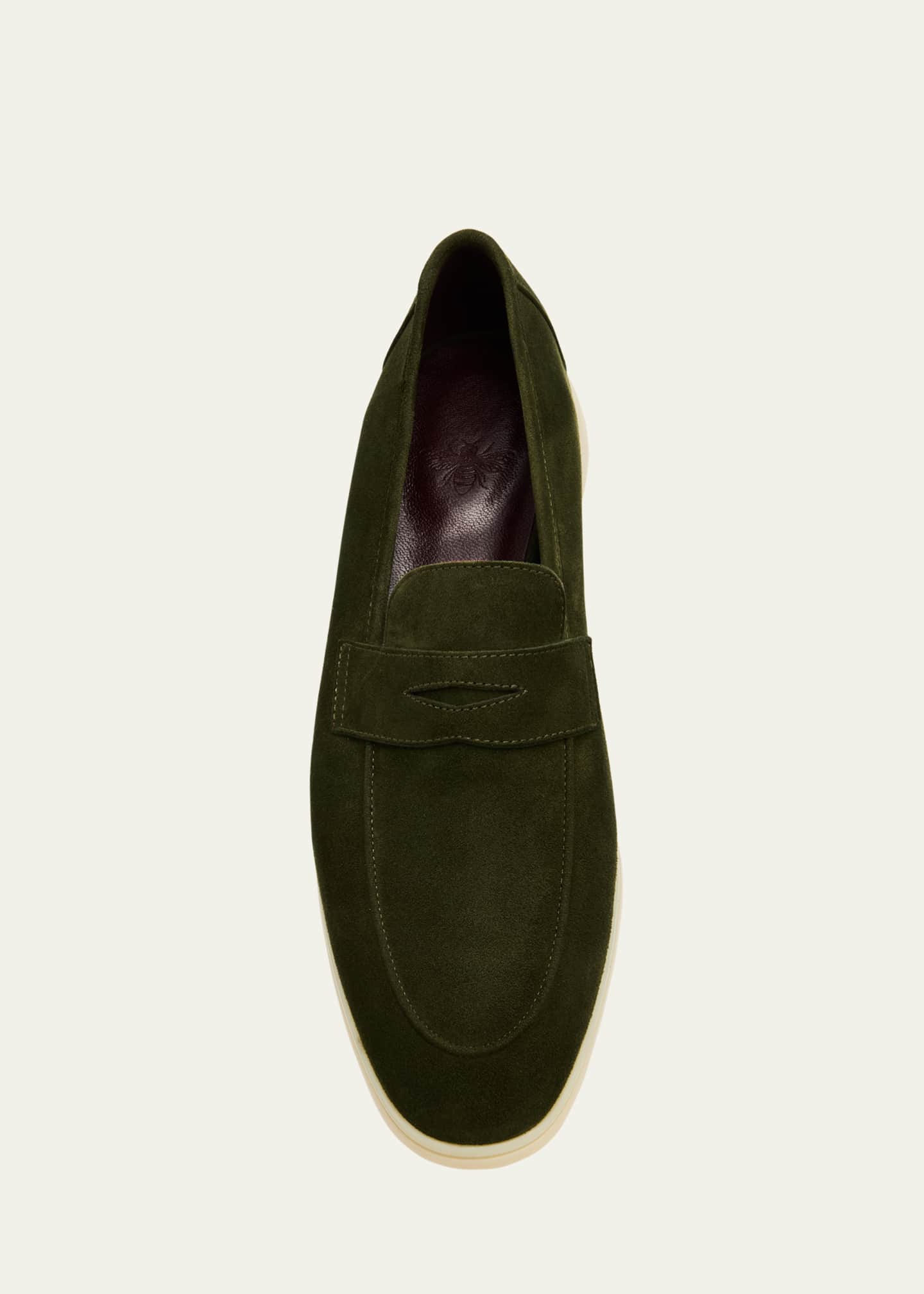 Bougeotte Loisir Gomme Suede Penny Loafers Image 6 of 6
