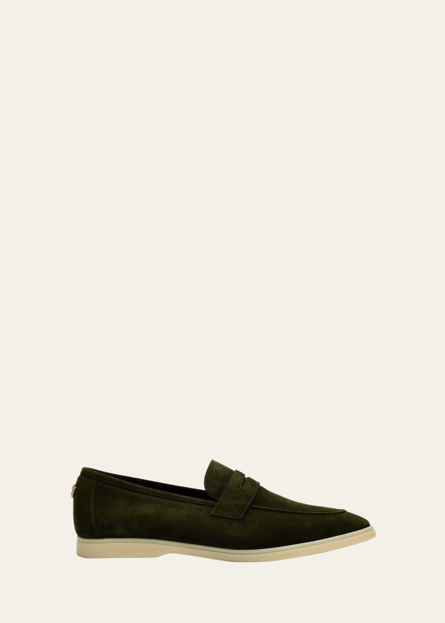 Bougeotte Loisir Gomme Suede Penny Loafers Image 1 of 6