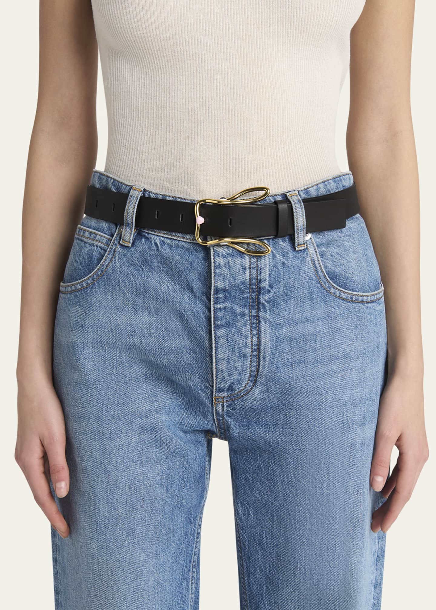スーパーセール 半額タイムセール Leather Buckle Bunny Veneta Bottega Belt Goodman Bergdorf - 小物