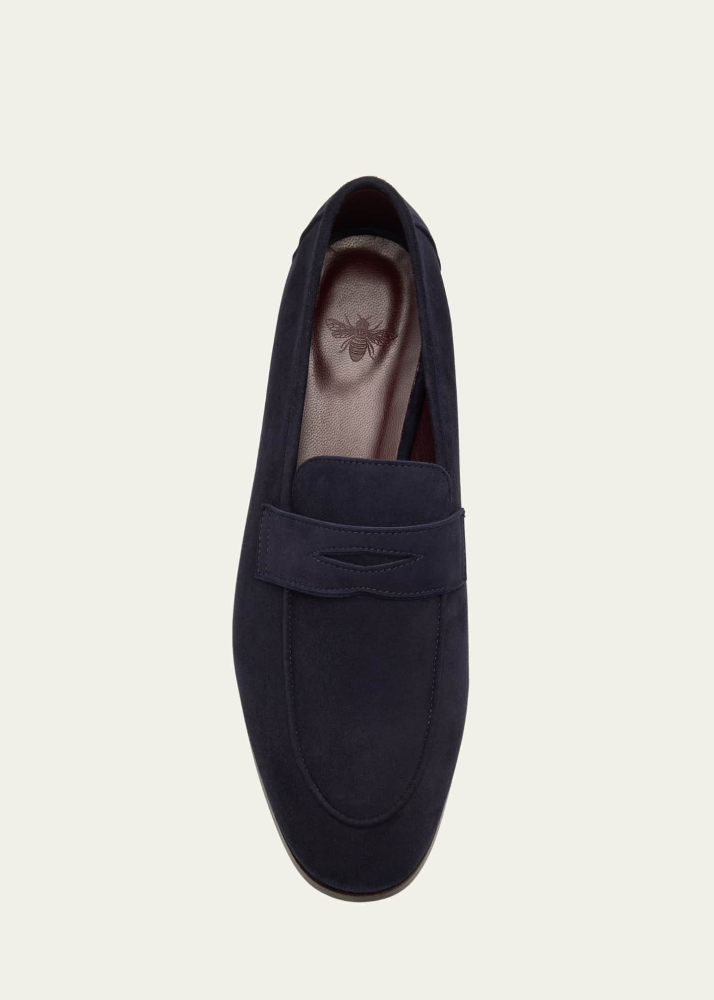 Bougeotte Suede Flaneur Penny Loafers Image 6 of 6
