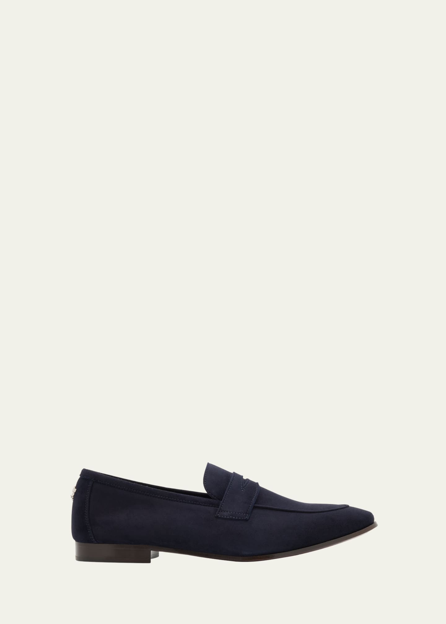 Bougeotte Suede Flaneur Penny Loafers Image 1 of 6