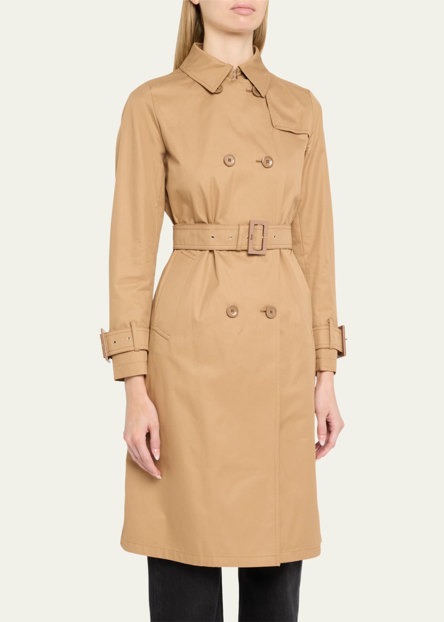 Herno Delon Double-Breasted Trench Coat Image 4 of 5
