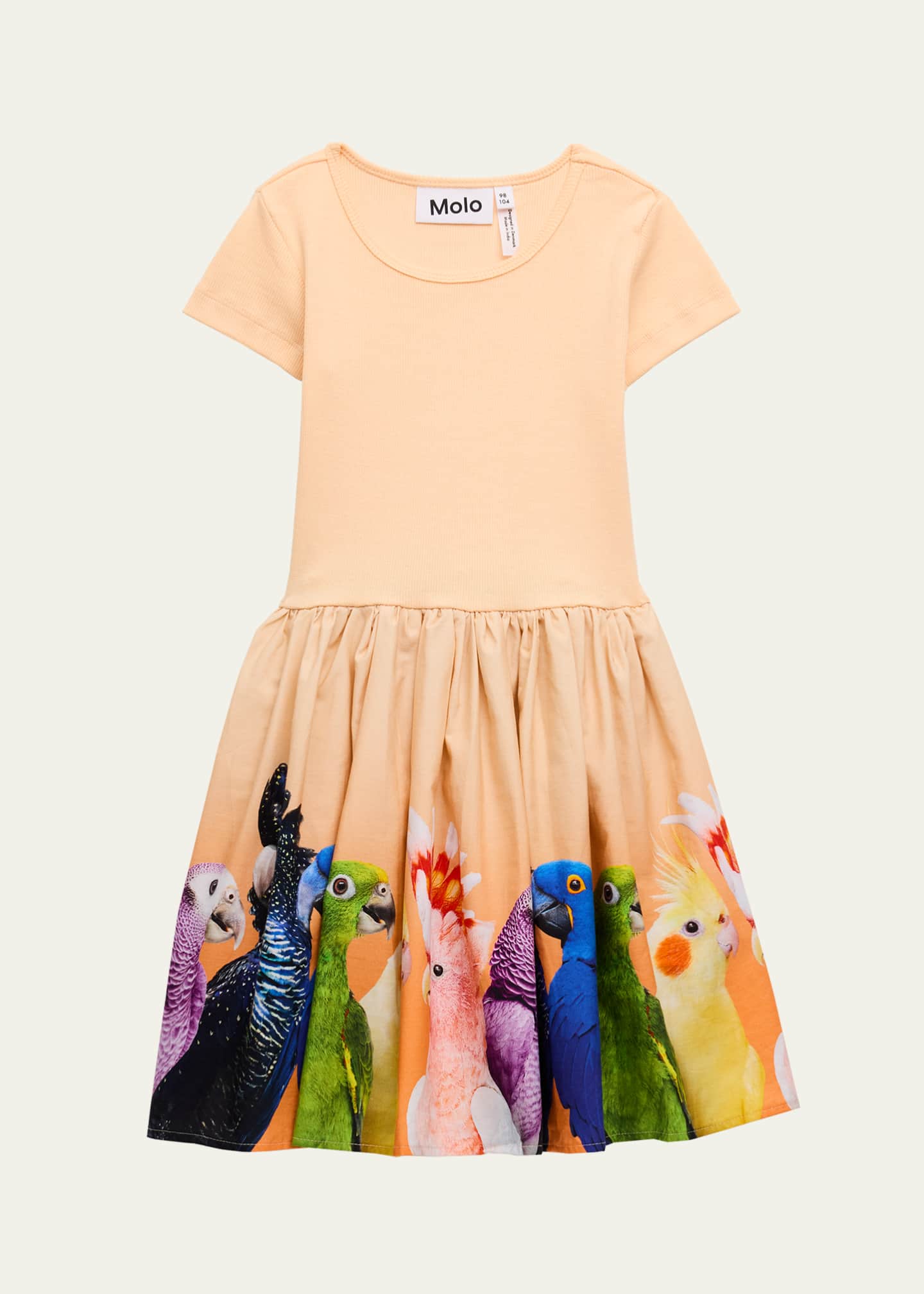 Molo Girl's Cissa Graphic Combo Dress, Size 3T-6 Image 1 of 3