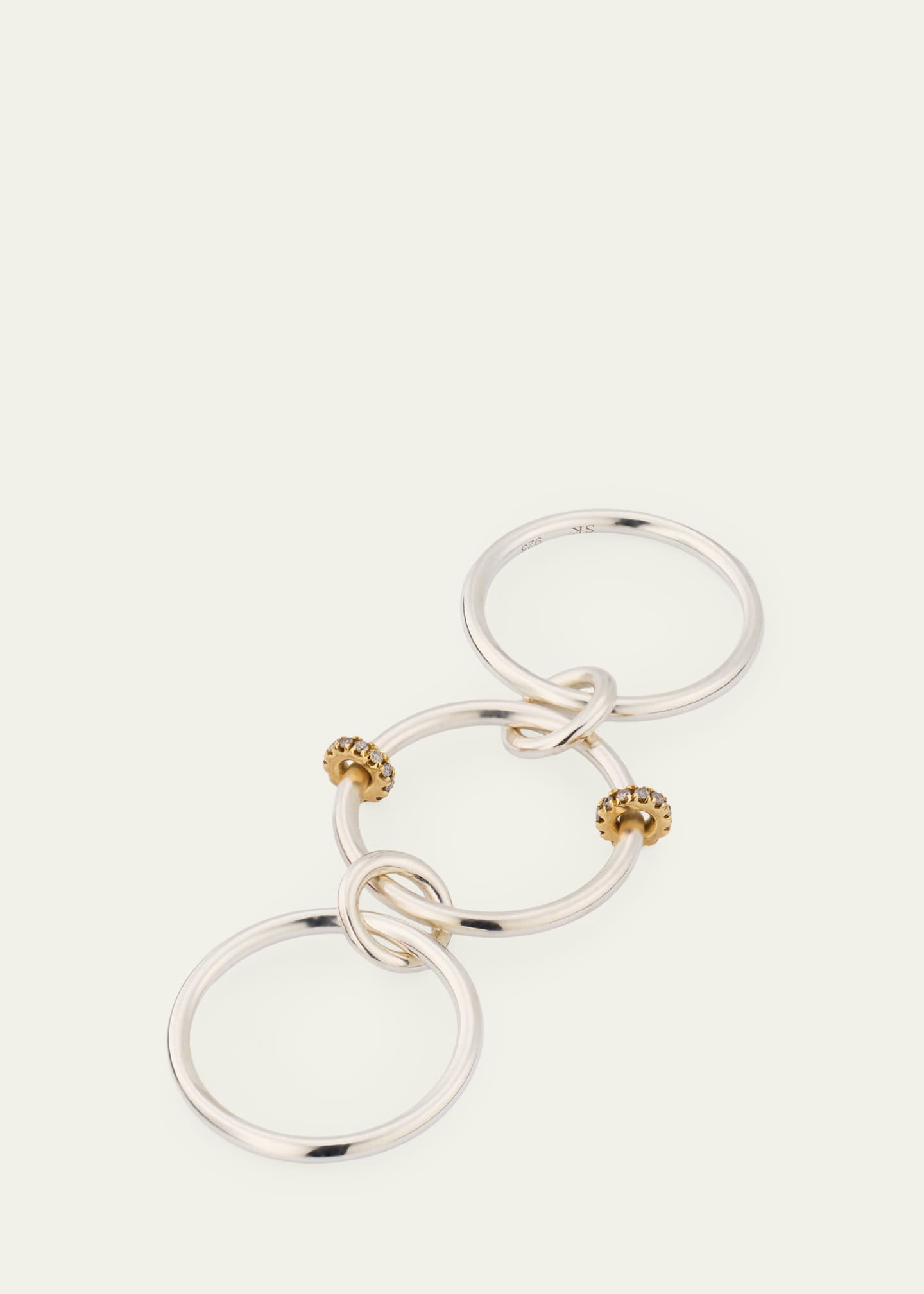 Spinelli Kilcollin Acacia SG Gris Three Link Ring in Sterling