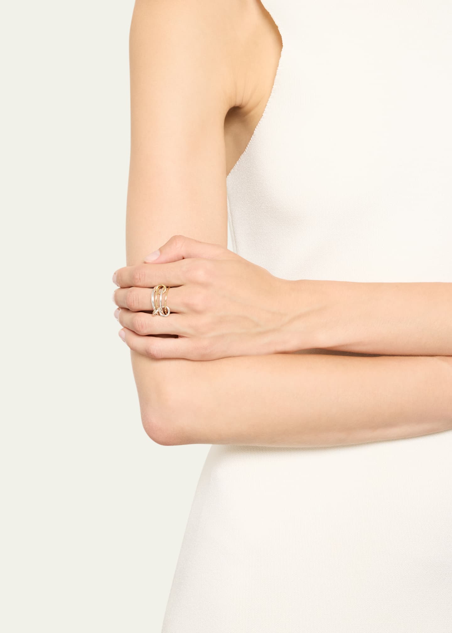 Pisces SG Four Link Ring in Sterling Silver and 18K Yellow Gold