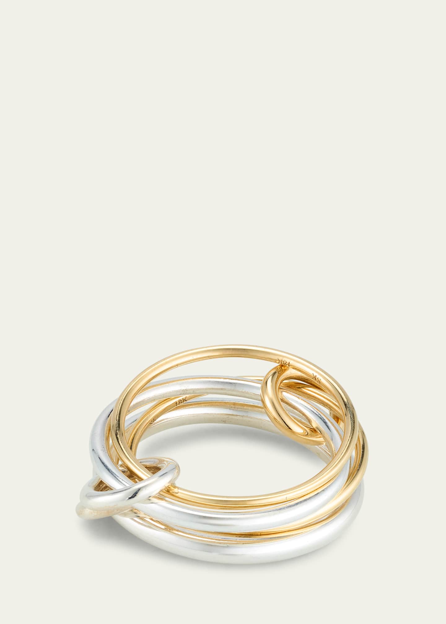 Pisces SG Four Link Ring in Sterling Silver and 18K Yellow Gold