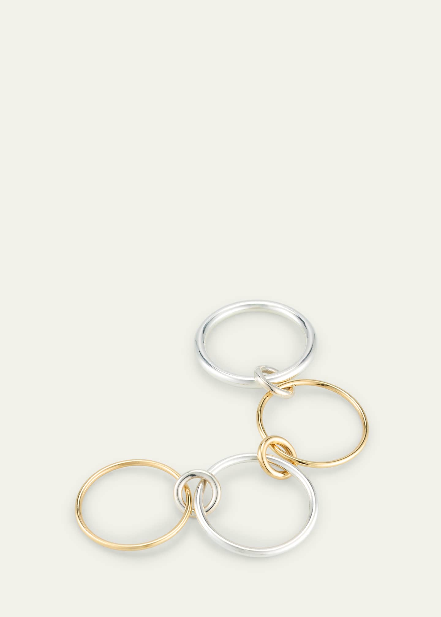 Pisces SG Four Link Ring in Sterling Silver and 18K Yellow Gold