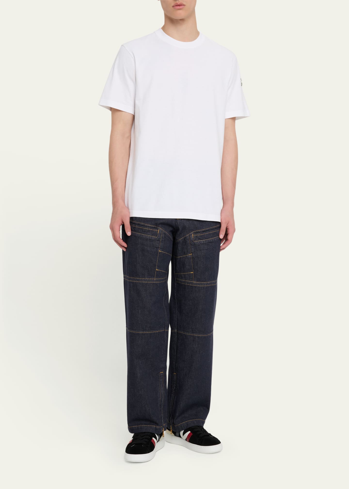 Moncler Genius x Mercedes-Benz by NIGO Men's Washed Denim Trousers Image 2 of 5