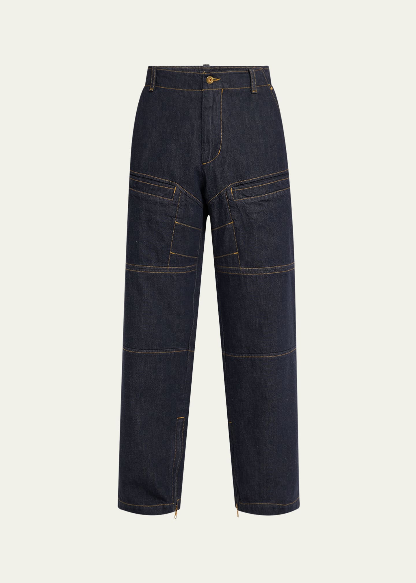 Moncler Genius x Mercedes-Benz by NIGO Men's Washed Denim Trousers Image 1 of 5