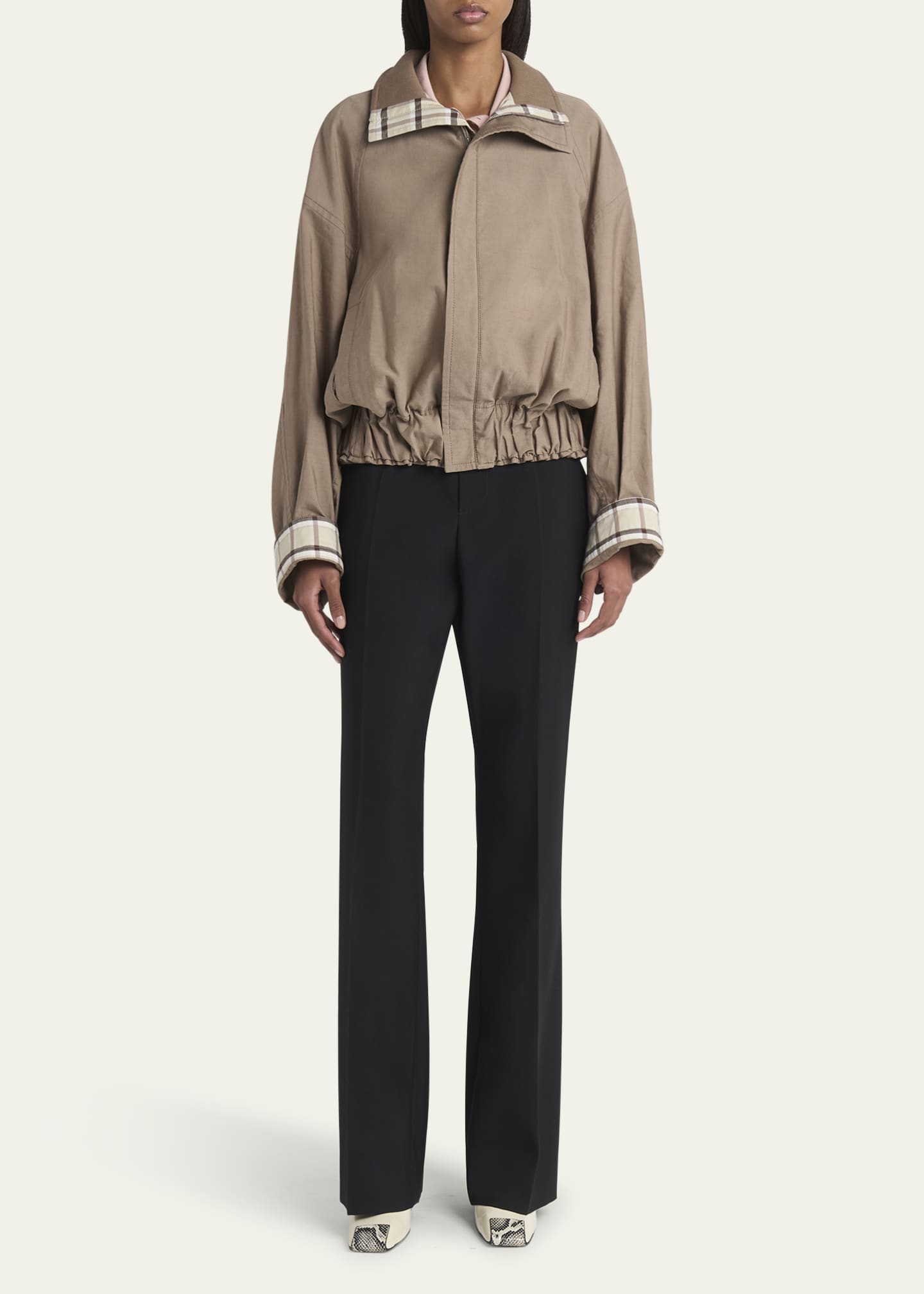 Bottega Veneta Oversized Zip Fluid Cotton Twill Blouson Image 2 of 5