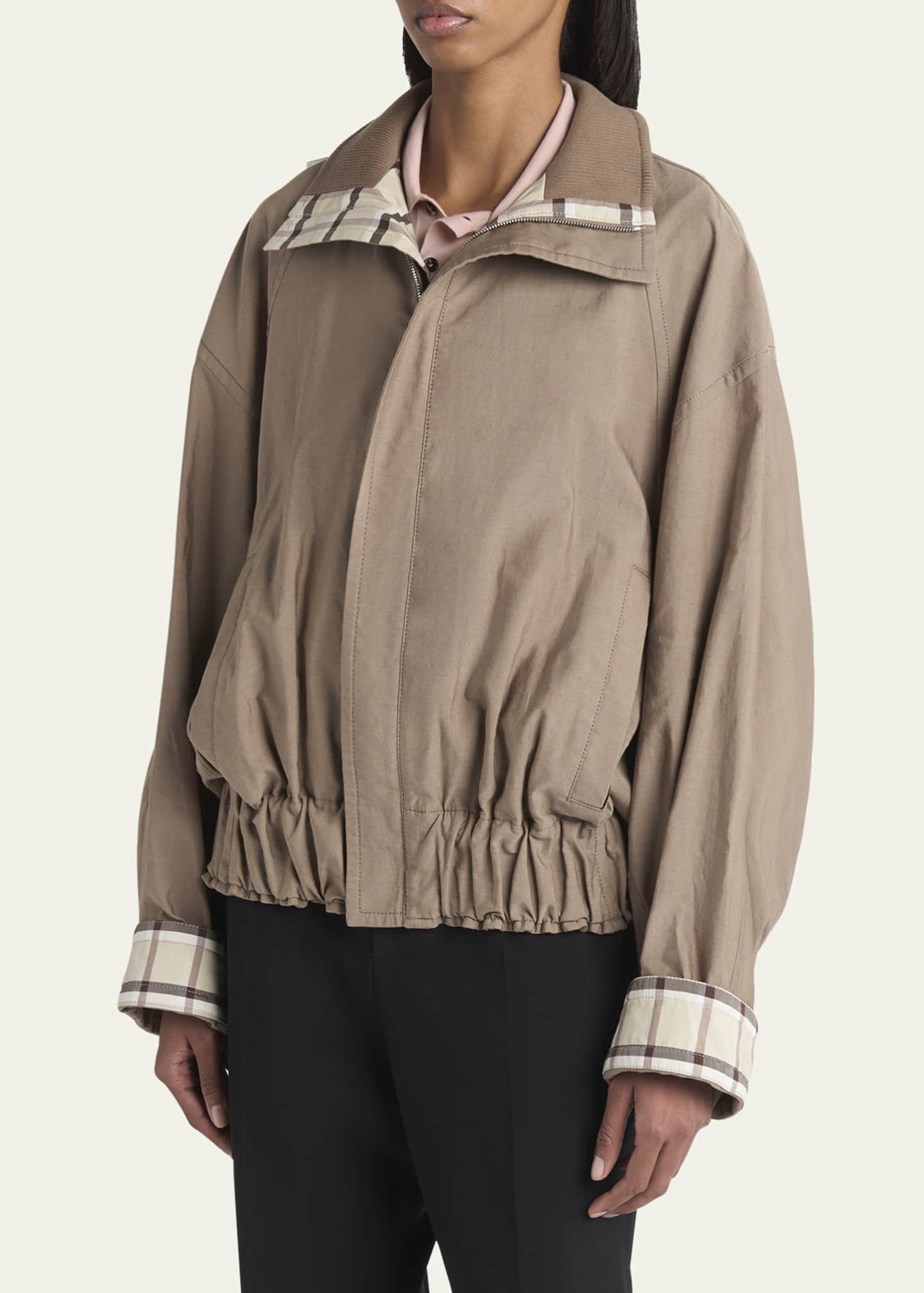 Bottega Veneta Oversized Zip Fluid Cotton Twill Blouson Image 4 of 5