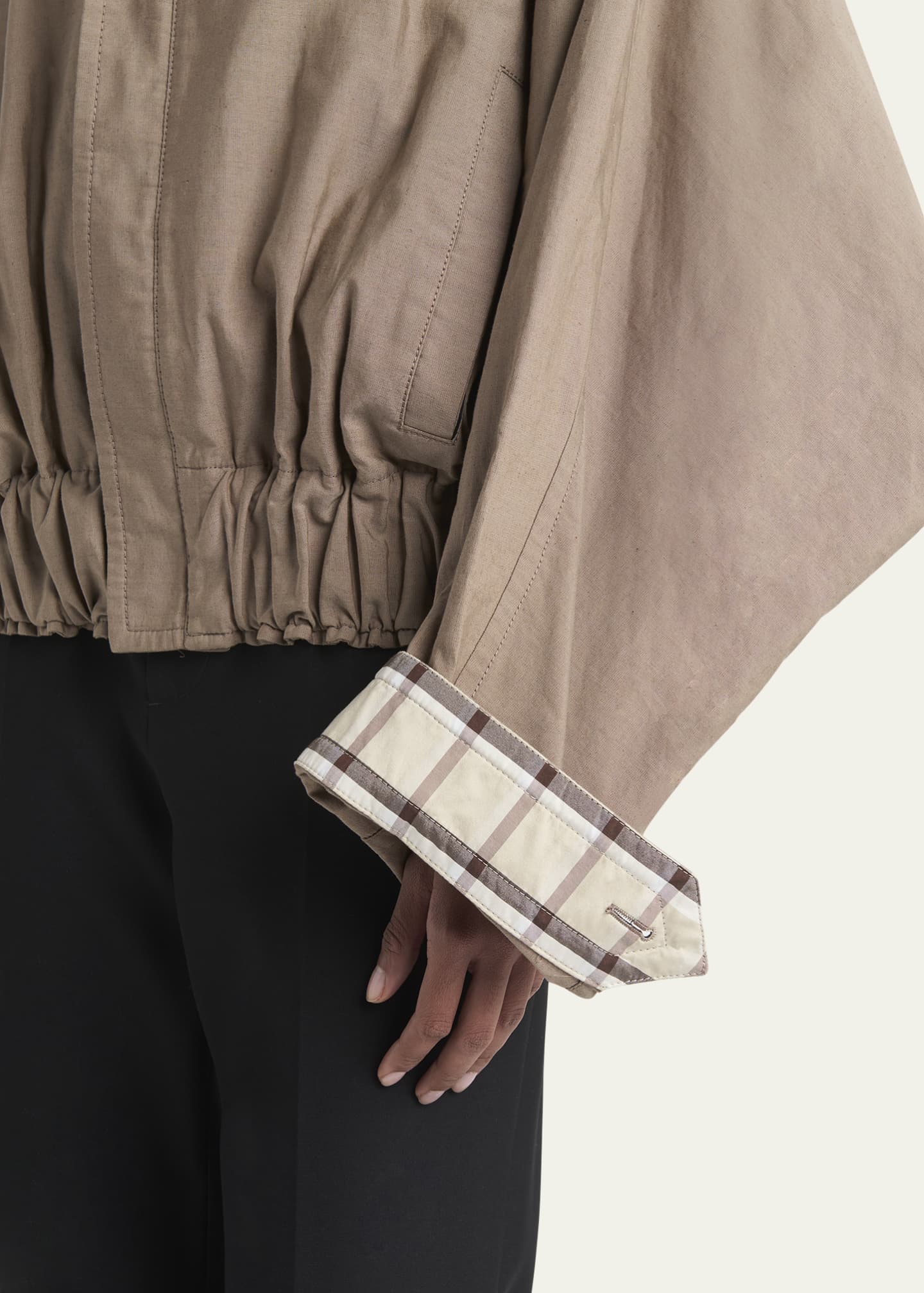 Bottega Veneta Oversized Zip Fluid Cotton Twill Blouson Image 5 of 5
