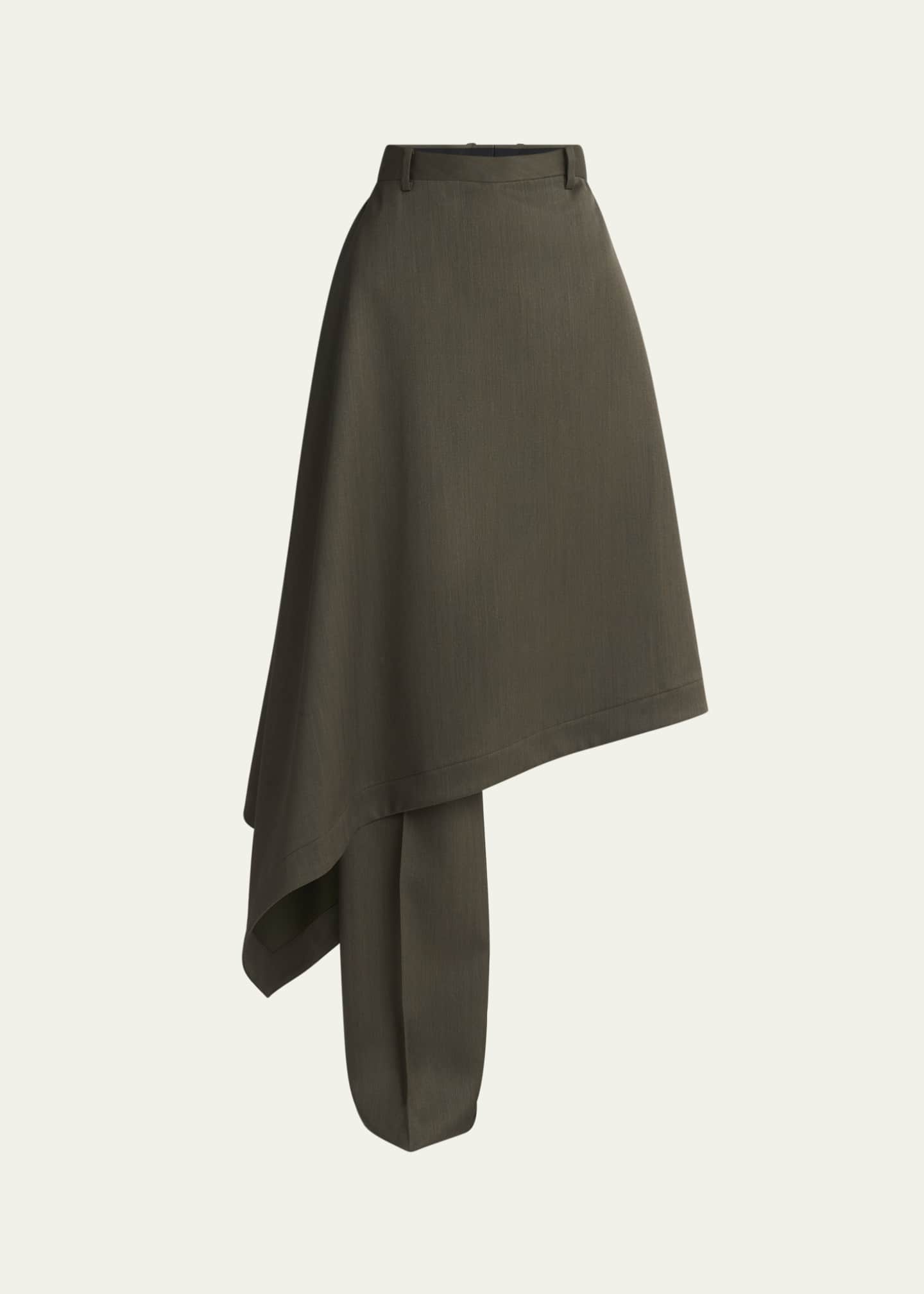 Bottega Veneta Asymmetric Wool Skirt Trousers Image 1 of 5