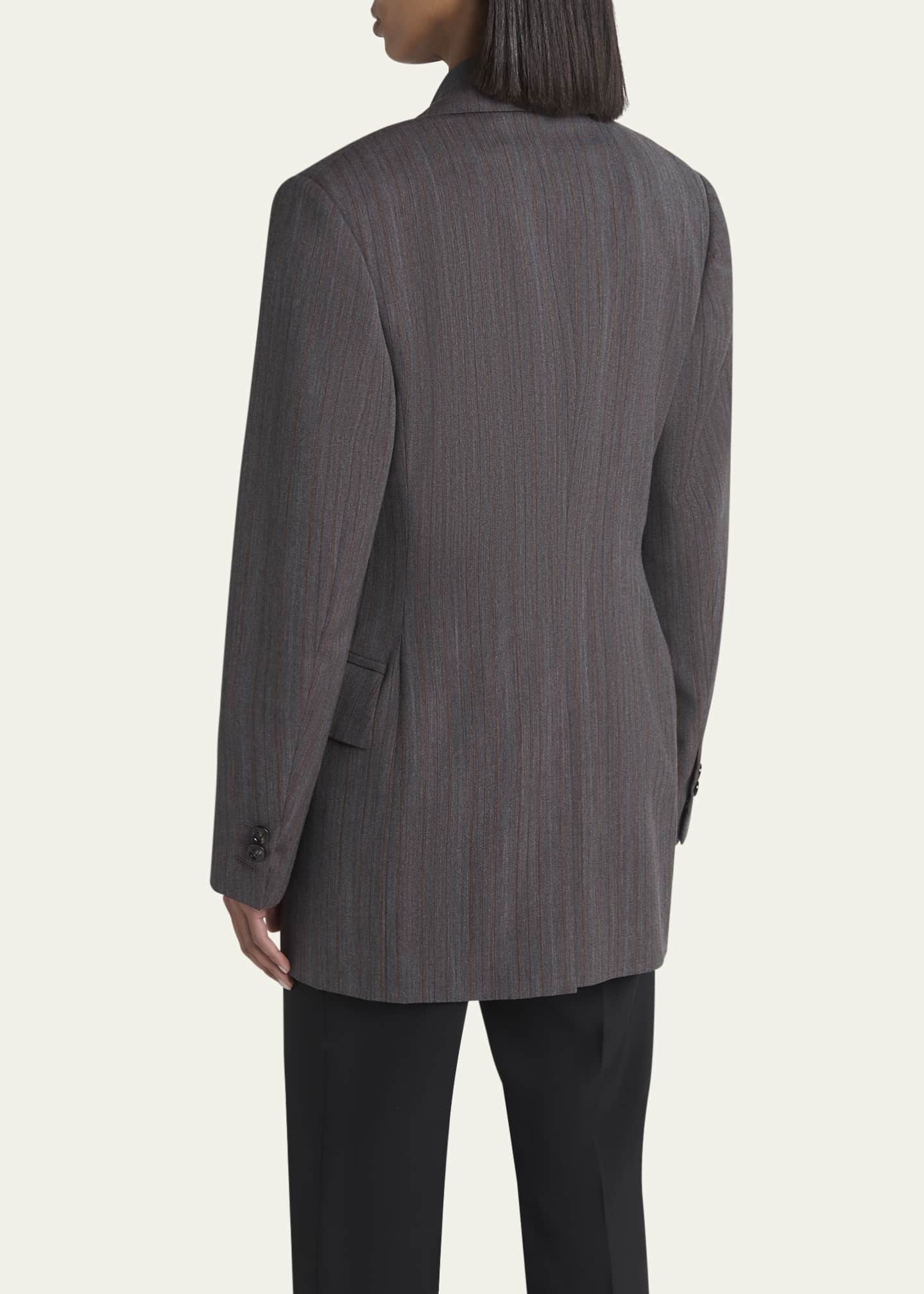 Bottega Veneta Subtle Stripe Melange Wool Jacket Image 3 of 5